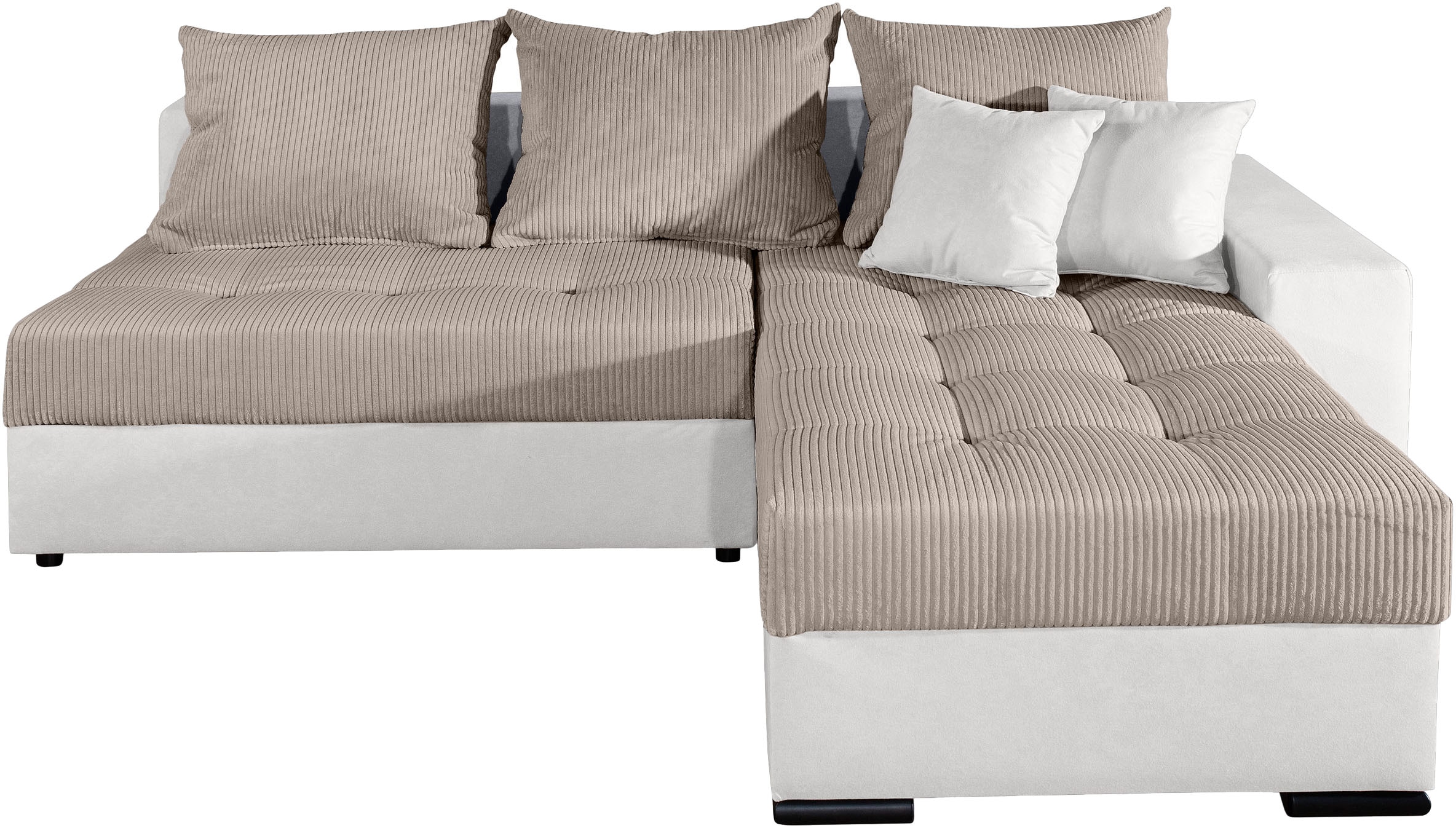 COLLECTION AB Ecksofa "Josy L-Form, B: 214 cm in Cord, Cord-Mix" mit Bettfu günstig online kaufen