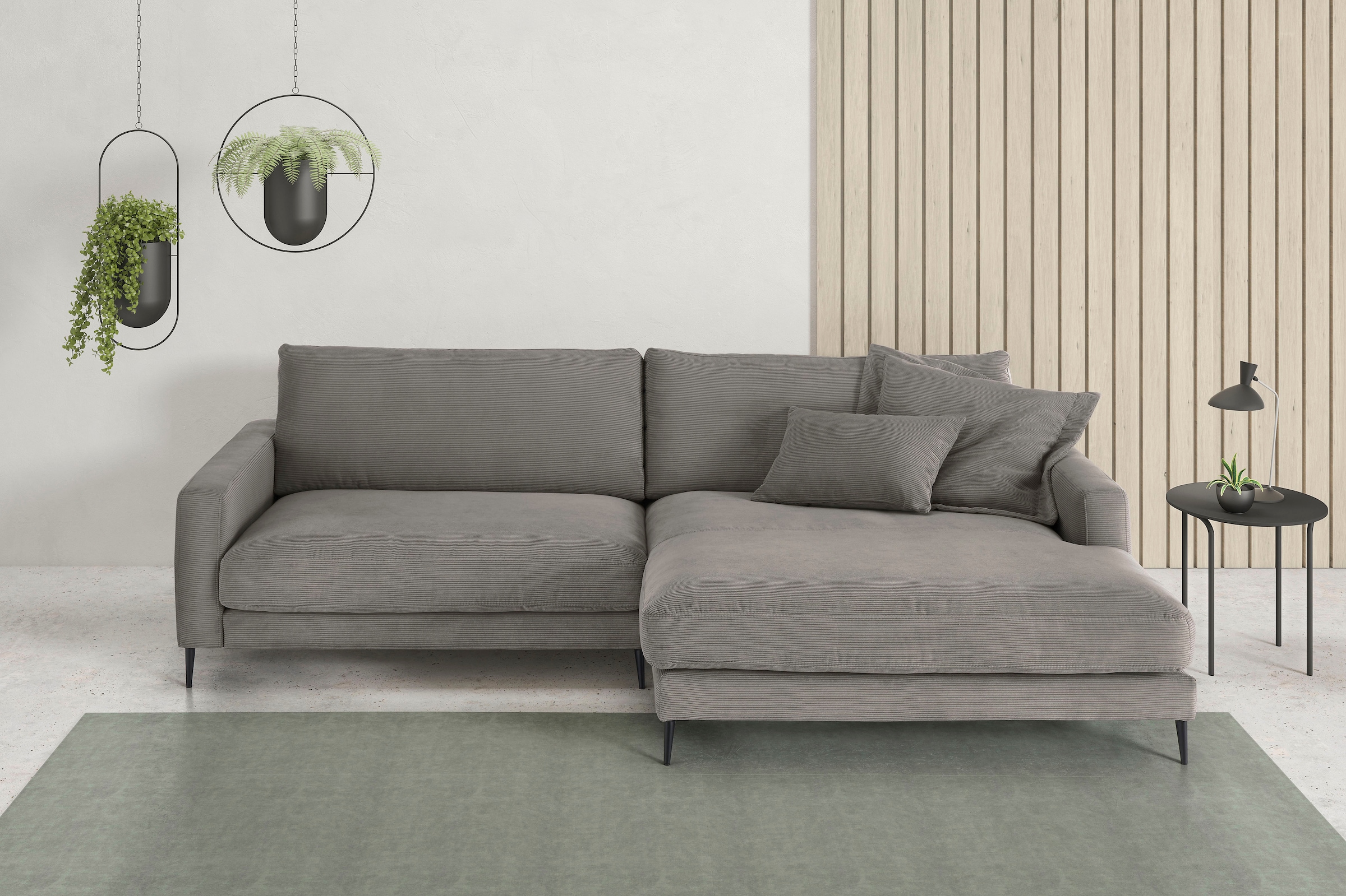Home affaire Ecksofa "Downtown, B/T/H: 272/190/84 cm L-Form" weicher Sitzko günstig online kaufen