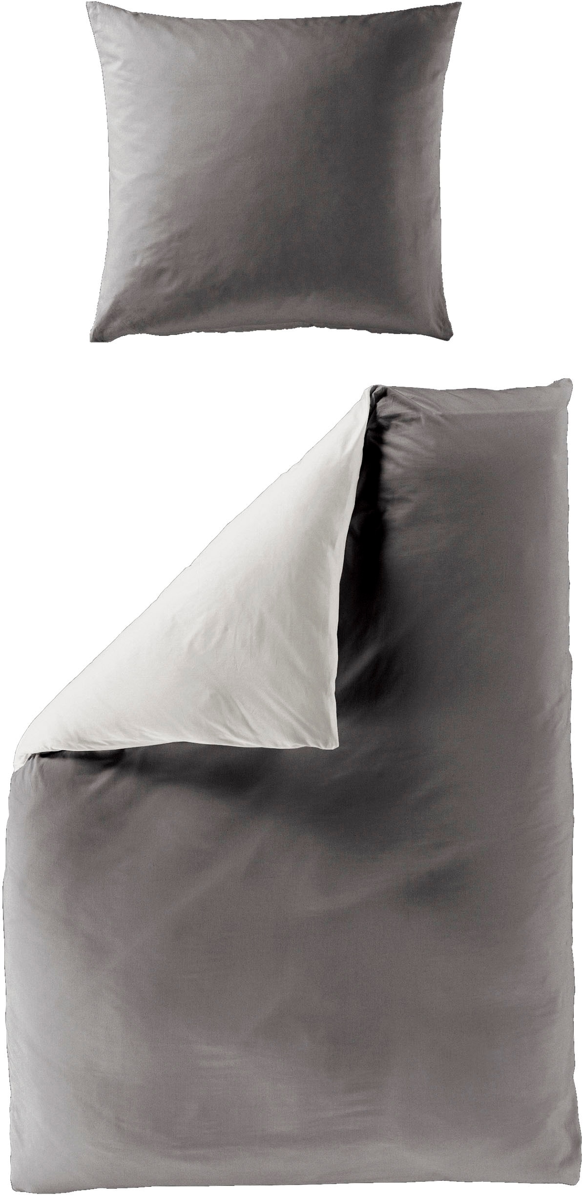 BIERBAUM Wendebettwäsche "Modern Uni in Gr. 135x200 oder 155x220 cm" 2 Stk. Modernes Unidesign: Schlichte, elegante Optik für jedes Schlafzimmer