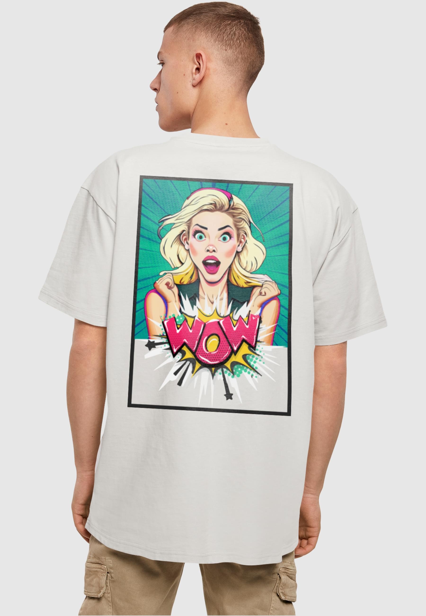Merchcode T-Shirt »Merchcode Herren WOW Comic Heavy Oversized Tee«, (1 tlg.)