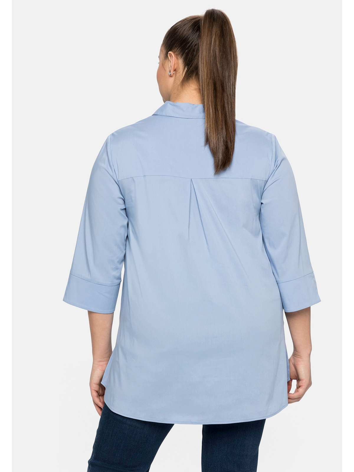 Sheego Longbluse »Große Größen« mit Hemdkragen 3/4-Arm und