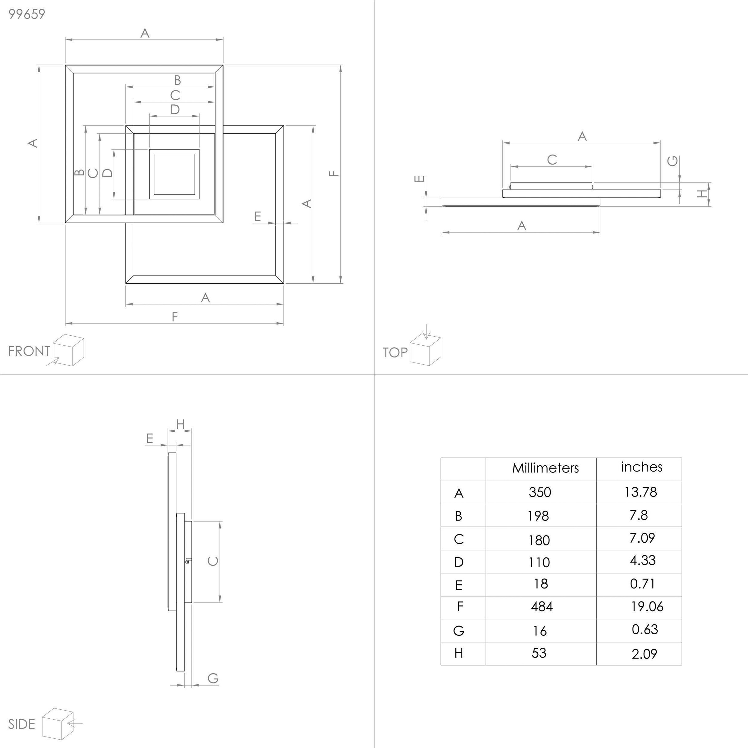 EGLO LED-Deckenleuchte »MARINELLO« in schwarz und braun aus Alu, Stahl, Holz / inkl. und inkl. LED fest integriert - 2 x 17Watt und 4,2 Watt