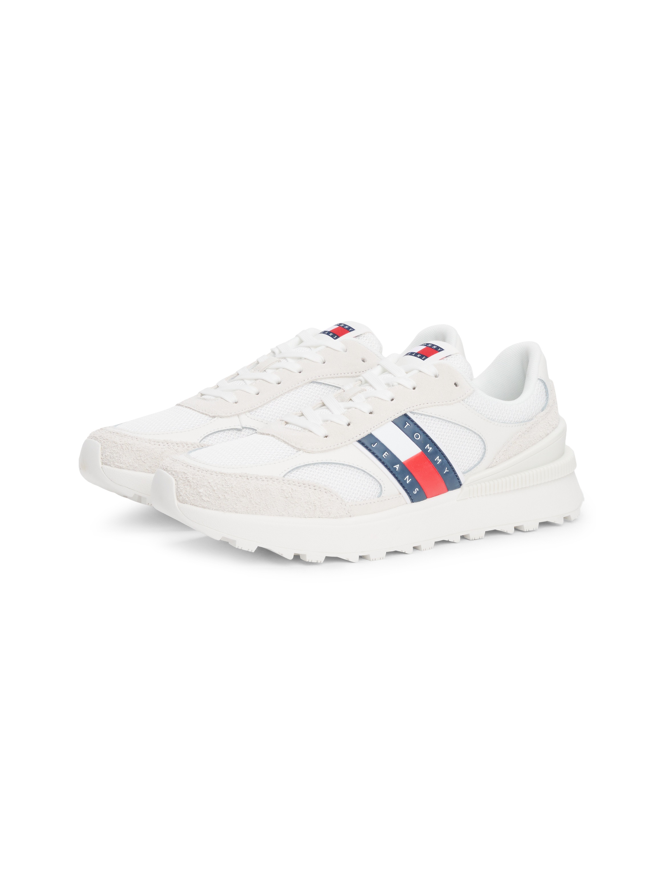 Tommy Jeans Sneaker »TJM TECHNICAL RUNNER ESS«, Freizeitschuh, Halbschuh, Schnürschuh mit gepolstertem Schaftrand