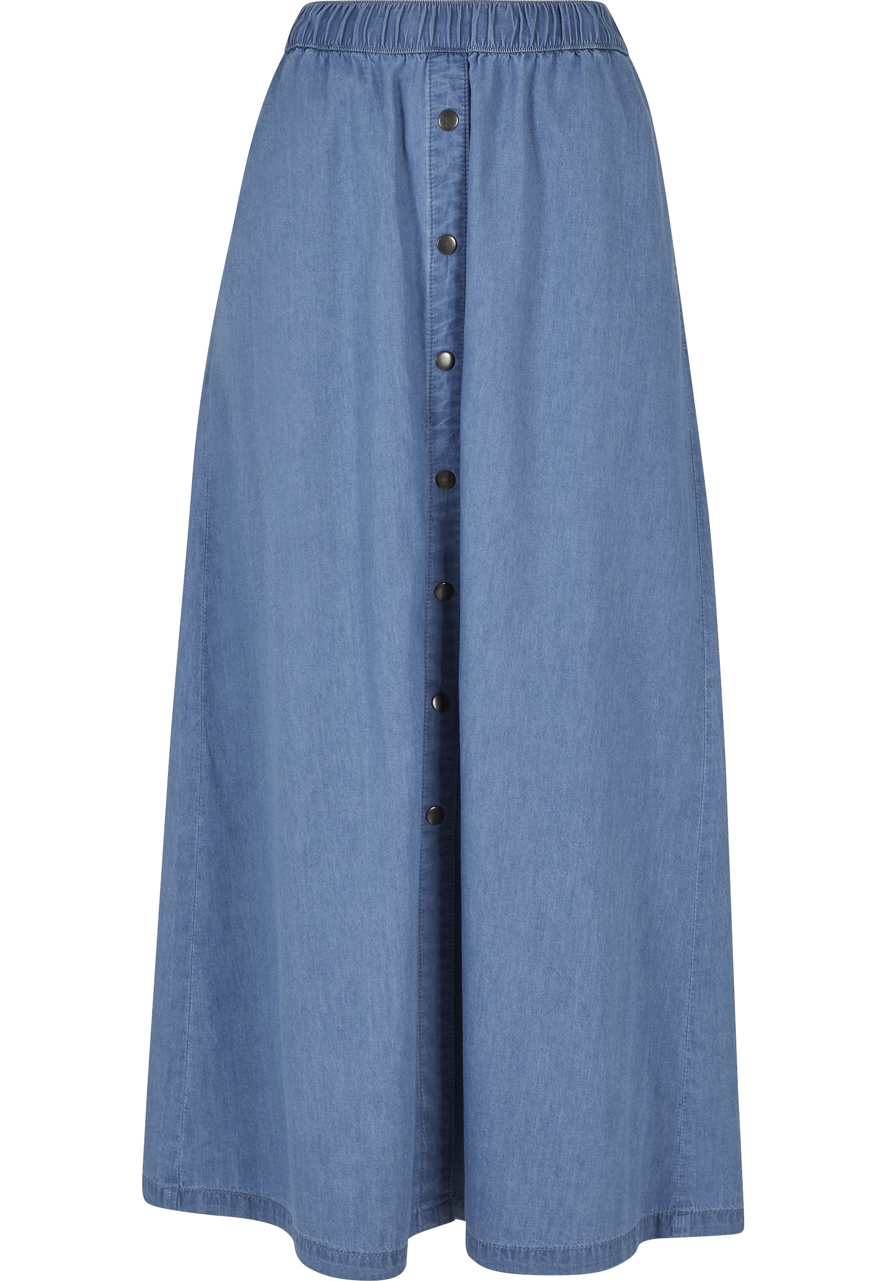 URBAN CLASSICS Maxirock "Urban Classics Damen Ladies Long Wide Light Denim Skirt" 1 Stk.