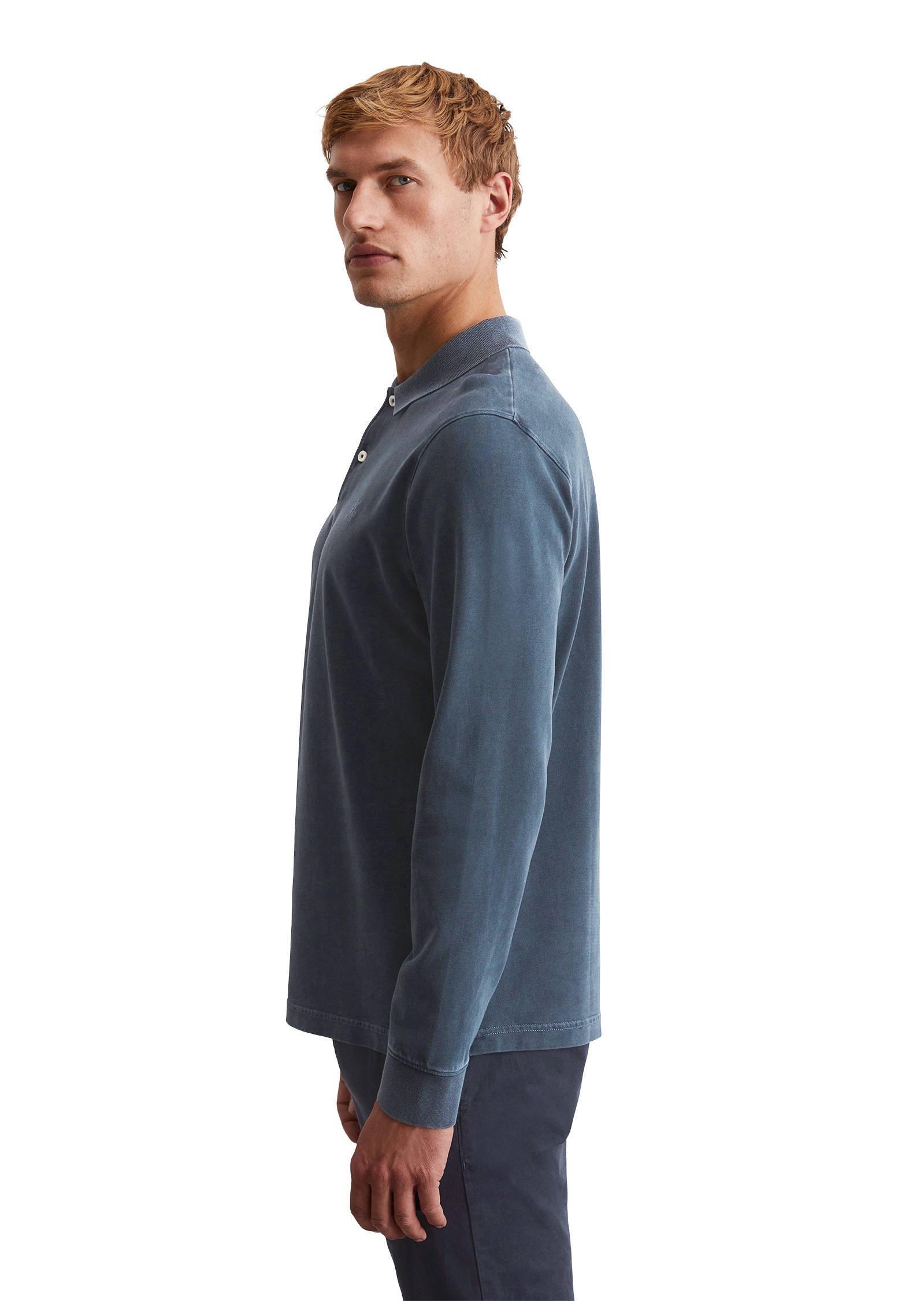 Marc O'Polo Langarm-Poloshirt »aus reiner Bio-Baumwolle«