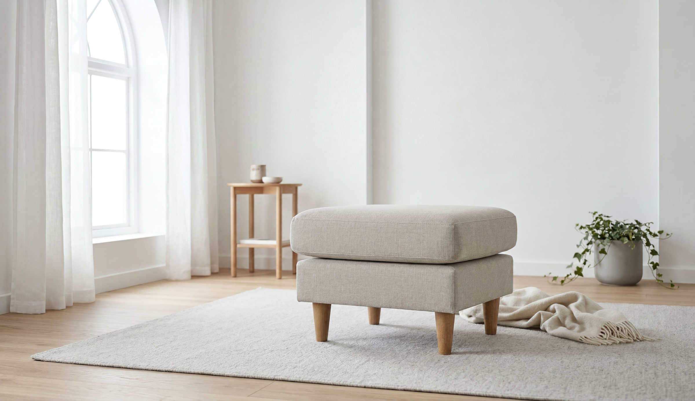 OTTO home Polsterhocker "Tvinno" im skandinavischen Stil