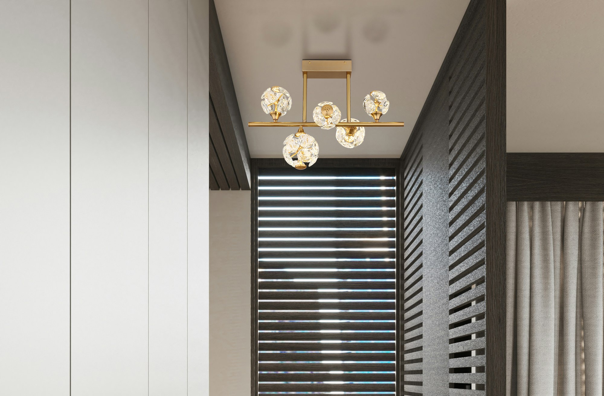 GLOBO LIGHTING Deckenleuchte »VIRINA« LED-Modul 1 Stk. Warmweiß Deckenlampe Wohnzimmer-Leuchte Schlafzimmer-Leuchte Flur Küche