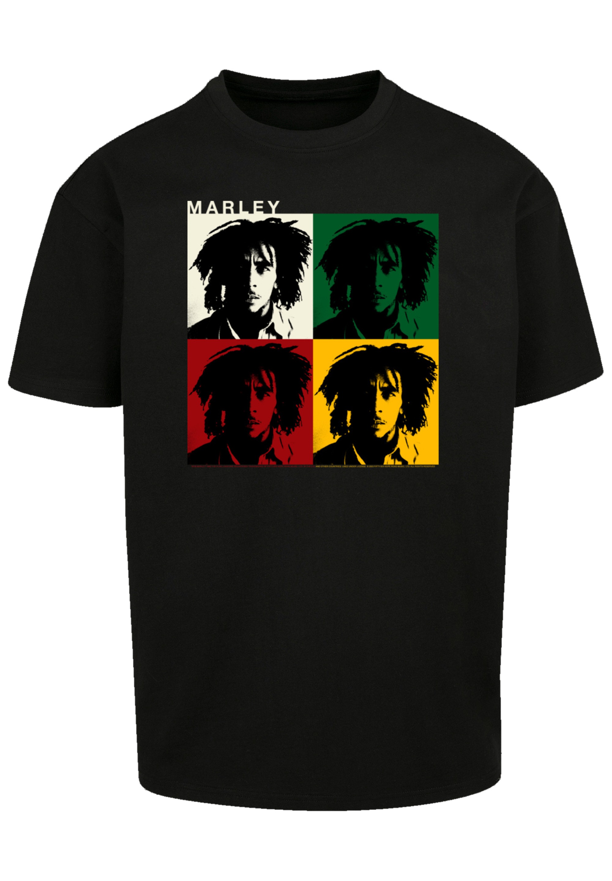 F4NT4STIC T-Shirt »Bob Marley Colour Blocks«, Premium Qualität