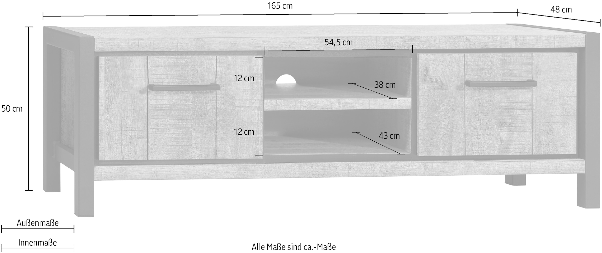 OMG Design TV-Schrank »Ocean«, Lowboard, TV-Tisch in zwei Breiten