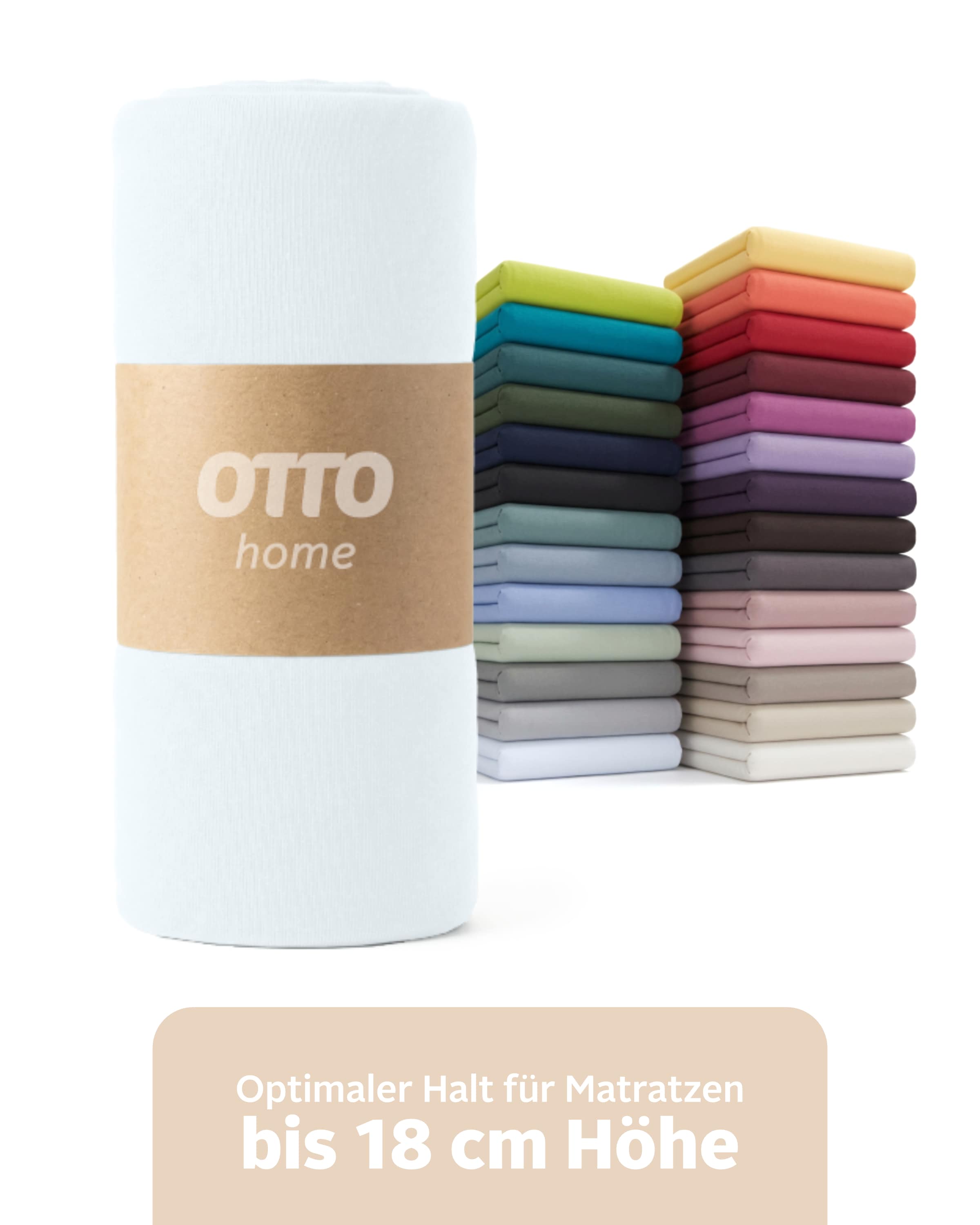 OTTO home "PHYSALIS in BASIC und PREMIUM Qualität, 100% Baumwolle" für Matratzen bis 18 cm Höhe, Bettlaken, Spannbetttuch, pflegeleicht