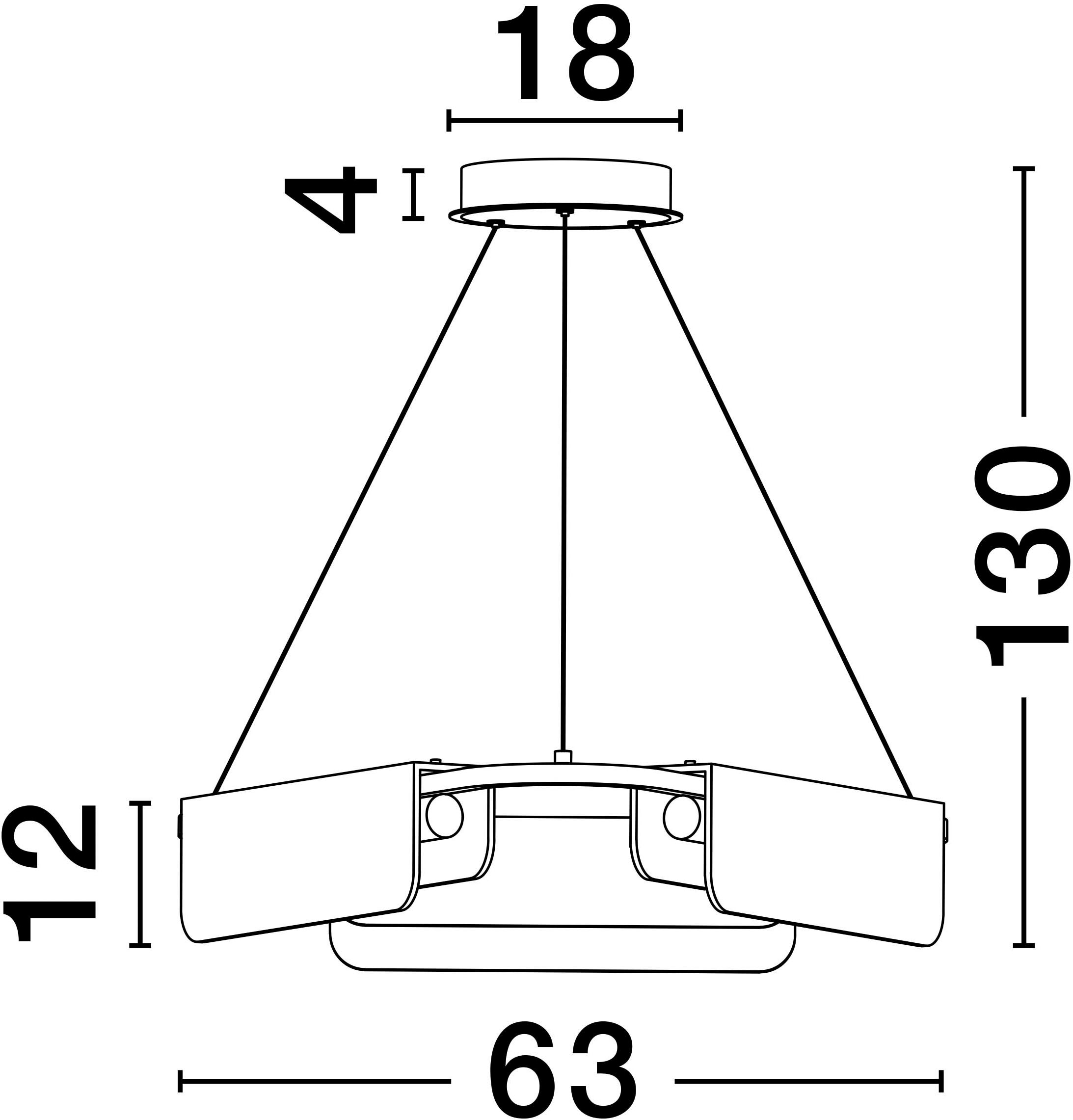 Nova Luce Pendelleuchte »AIDER«, 3 flammig