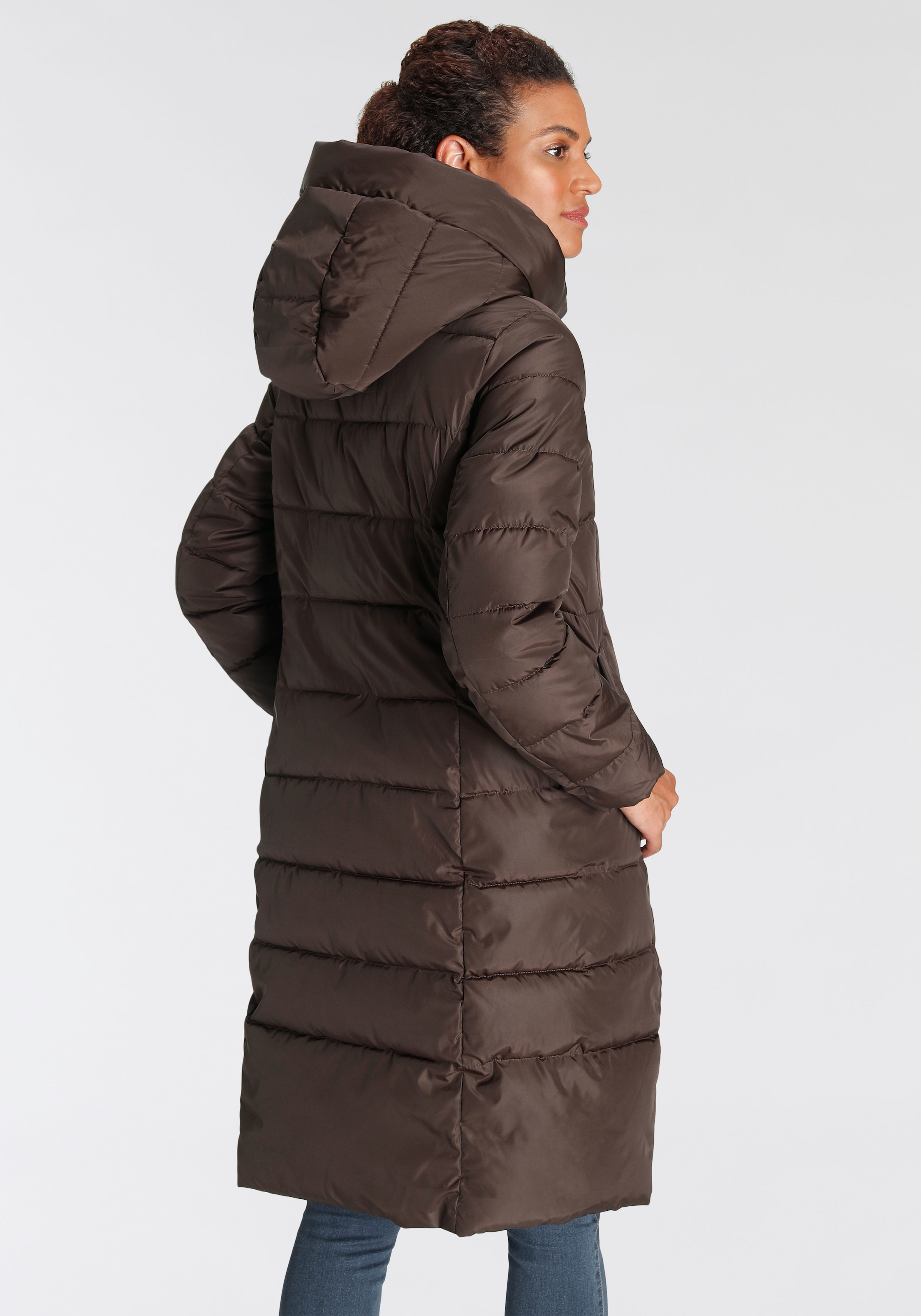 ONLY Steppmantel »ONLTINA PUFFER X LONG COAT OTW«, mit Kapuze bestellen |  BAUR