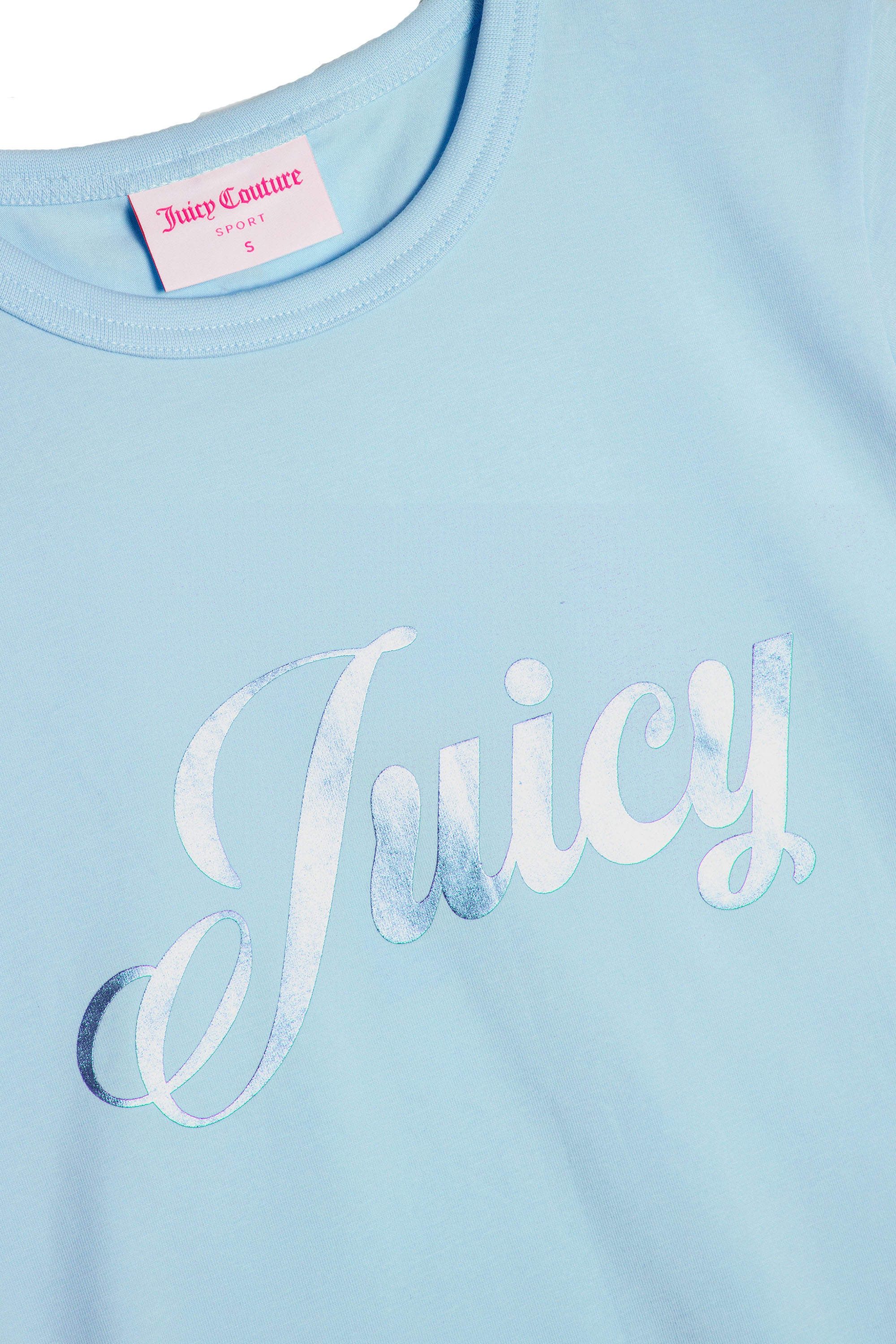 Juicy Couture T-Shirt »FOIL JUICY FITTED TEE Damen«, T-Shirt Damen mit metallischem Folienprint