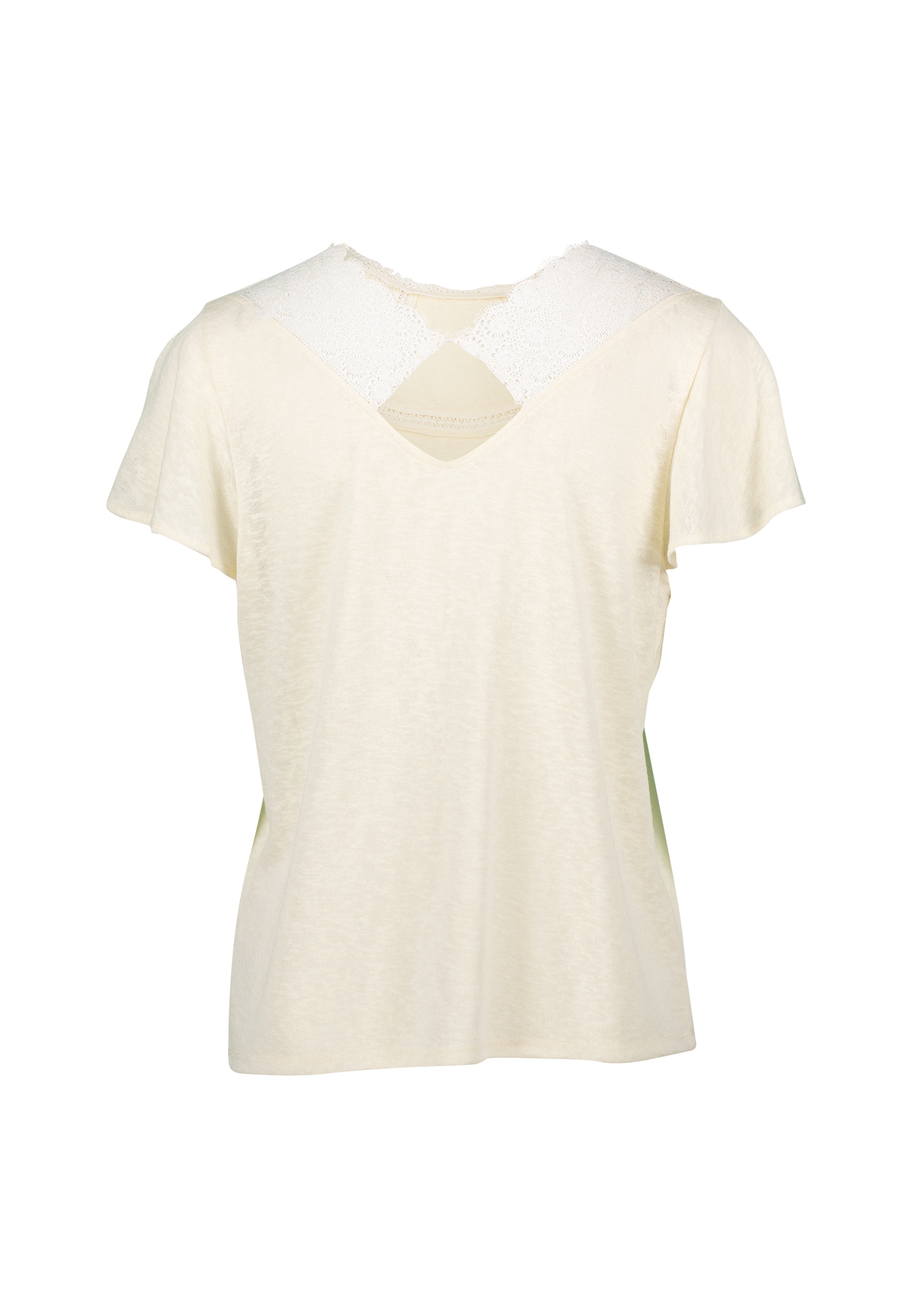 Zero Kurzarmshirt »zero Shirt mit Häkeldetails«, (1 tlg.), Lochmuster