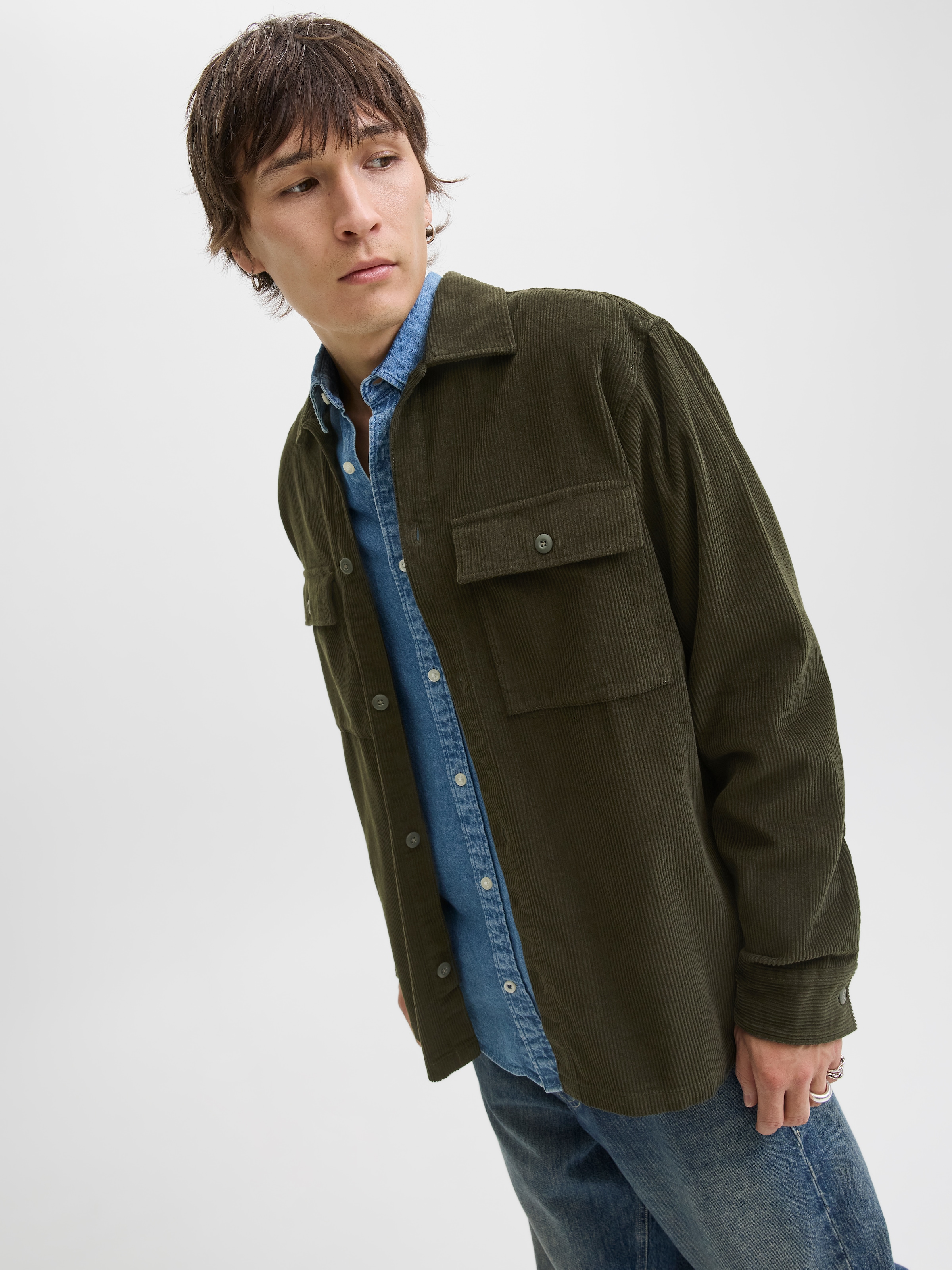 Jack & Jones Langarmhemd »JJEPERFECT CORDUROY OVERSHIRT LS SN«