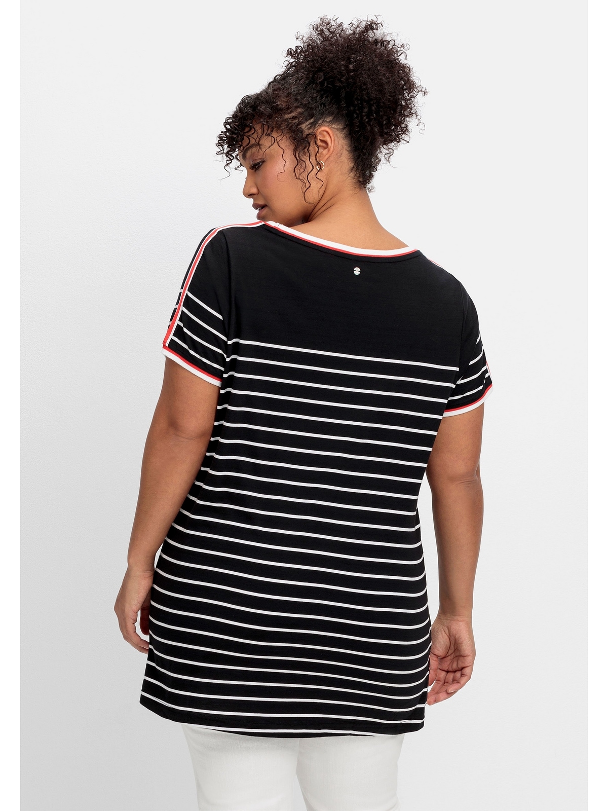 Sheego T-Shirt »Große Größen«, mit Zierband auf der Schulter