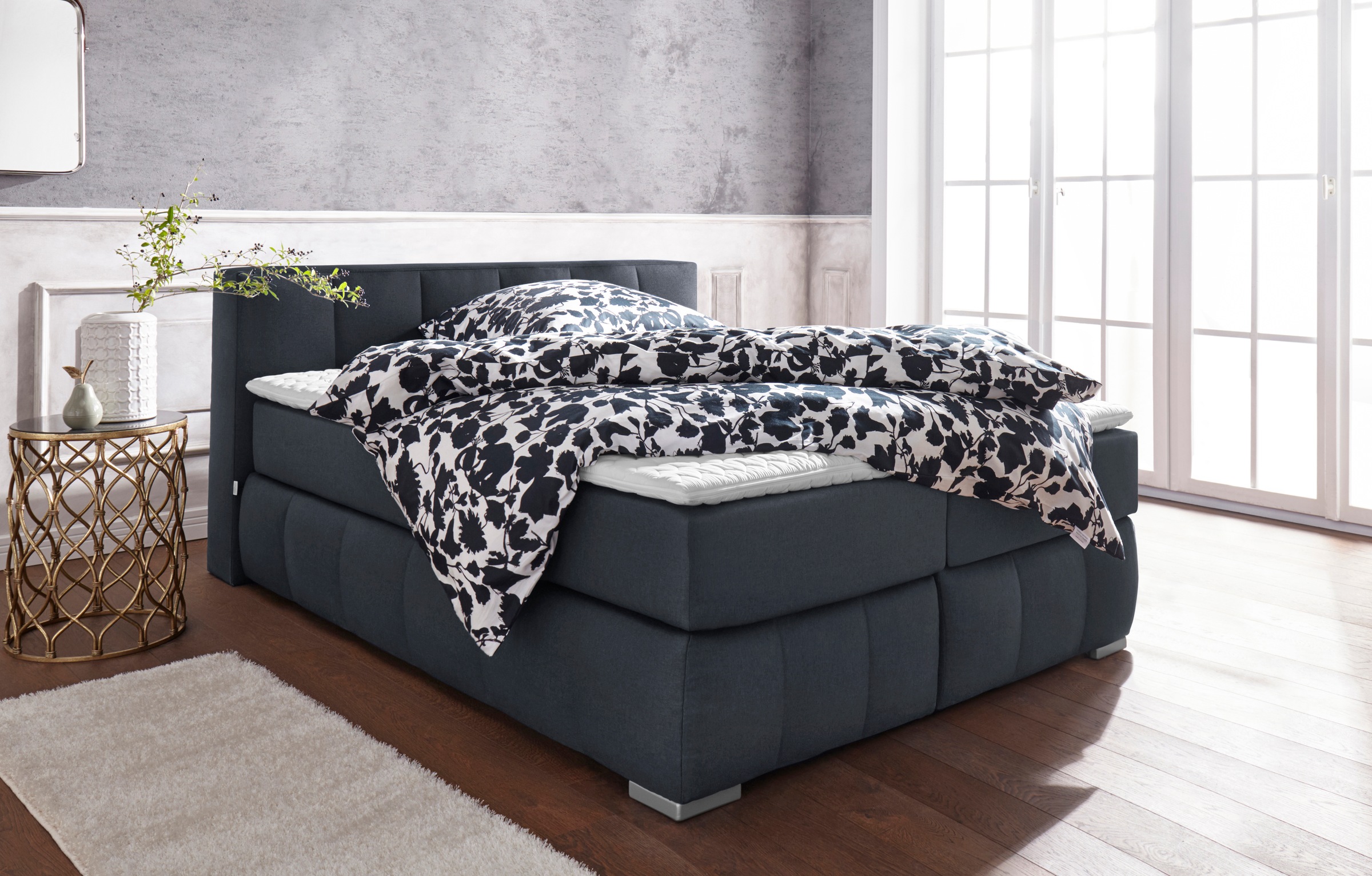 Guido Maria Kretschmer Home&Living Boxspringbett »Chelles«, inkl. Kaltschaumtopper, in 5 Breiten und 3 Matratzenarten
