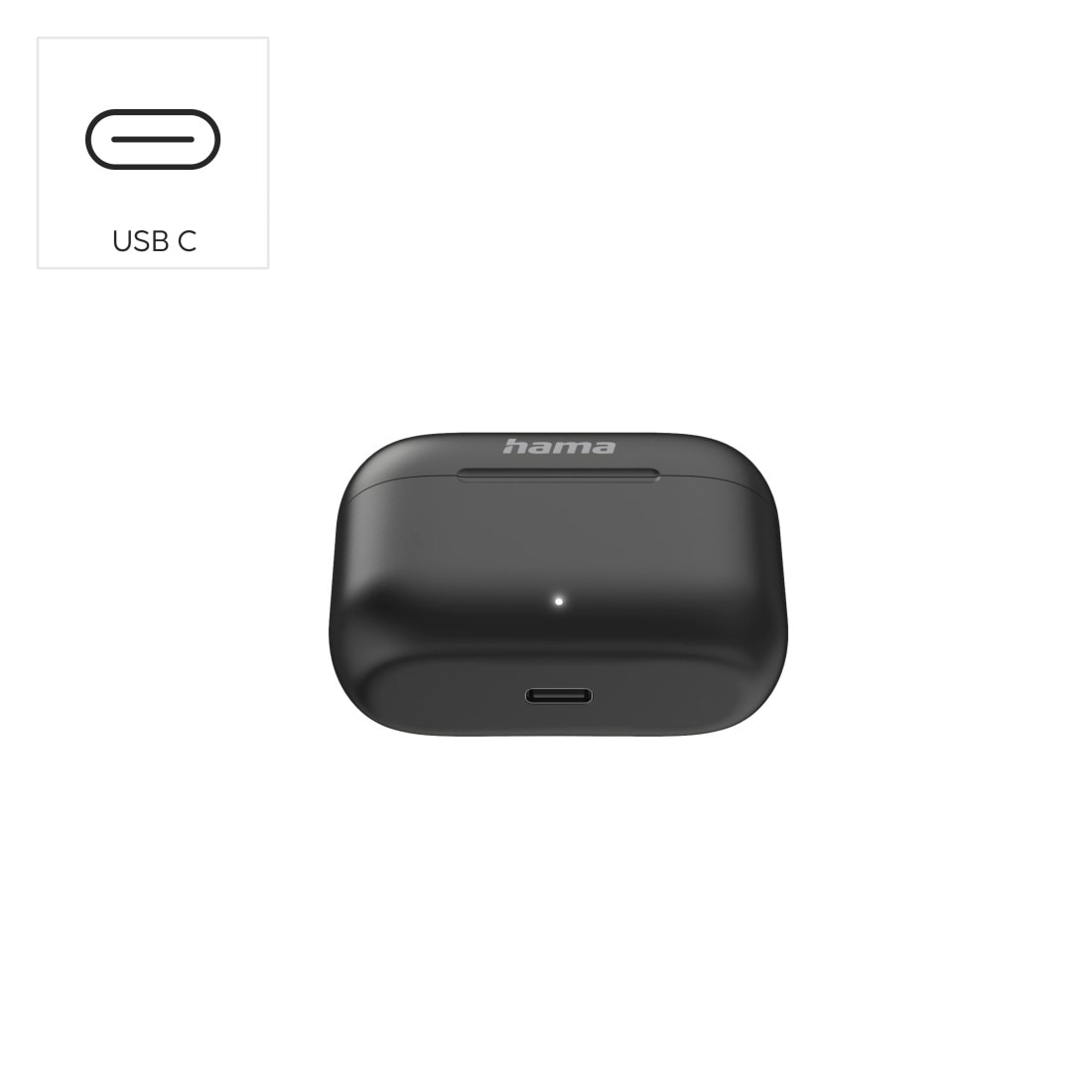 Hama Bluetooth-Kopfhörer »Bluetooth Kopfhörer (TWS, Headphones, kabellos, In-Ear, ANC, ENC, App)« Active Noise Cancelling (ANC) | Gestenkontrolle | Noise-Reduction | Sprachsteuerung | True Wireless Fast Charge, Mikrofon, App-Steuerung, Touch Control