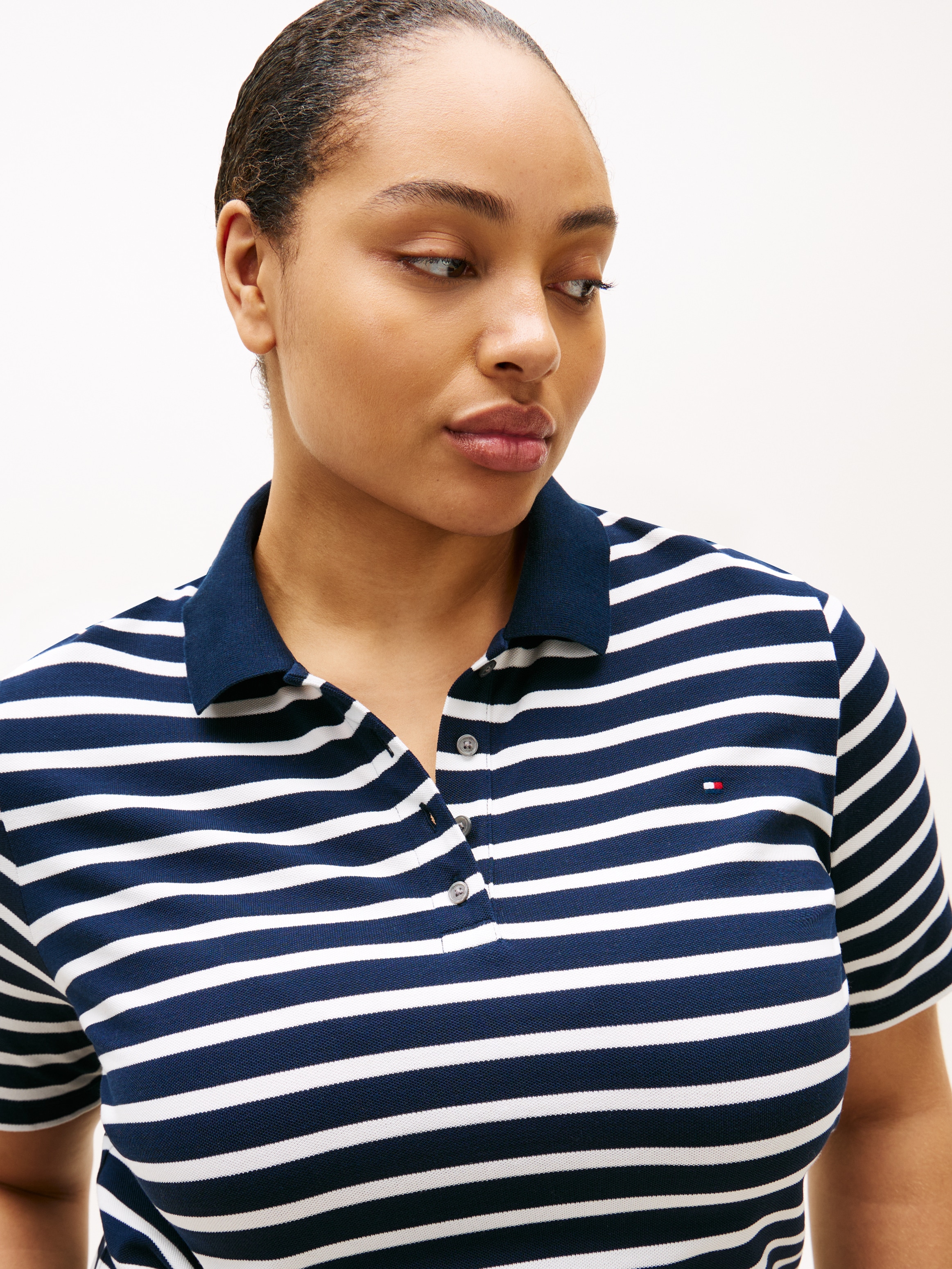 Tommy Hilfiger Curve Poloshirt »CRV 1985 REG PIQUE POLO SS« in großen Größen, aus Pique Qualität