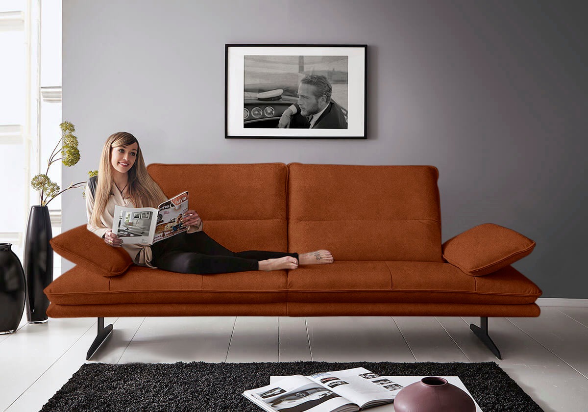 Thumbnail - W.SCHILLIG 2,5-Sitzer "broadway, Designsofa mit tollem Sitzkomfort", Sitztiefenverstellung, Kopfteil- & Seitenteilverste...