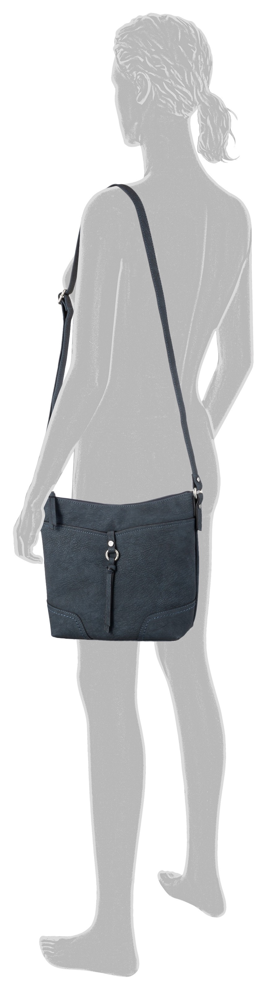 TOM TAILOR "Imeri" weiches Lederimitat mit 2-tone-Effekt, Ziernähten und De günstig online kaufen