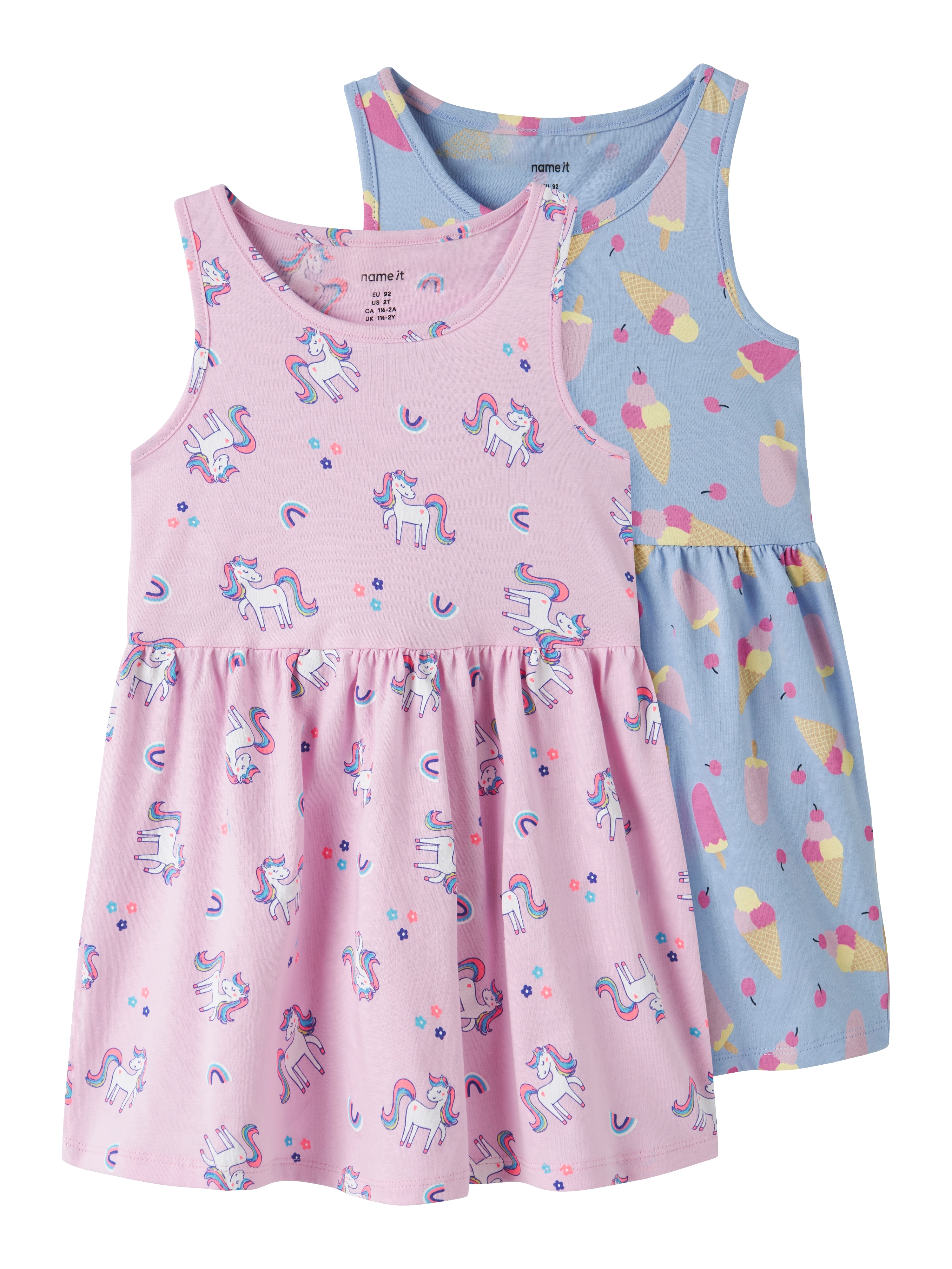 Name It Jerseykleid "NMFVINEO 2P TANK DRESS" Packung, 2 tlg. Baumwolle, regular fit