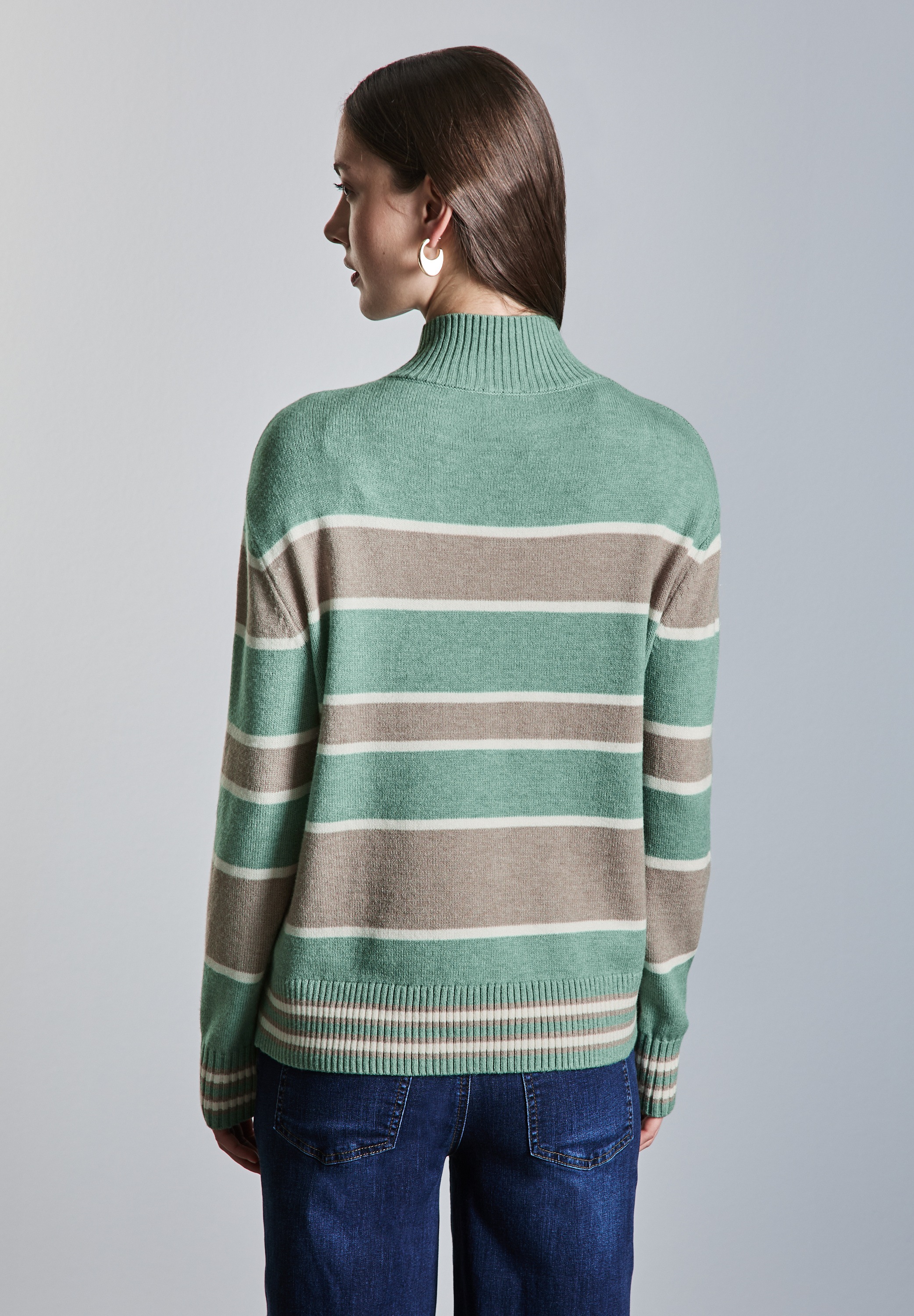 STREET ONE Strickpullover, mit Stehkragen