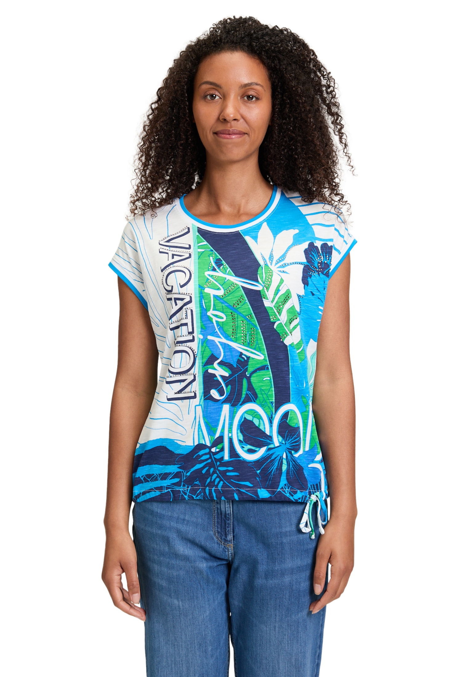 Betty Barclay Kurzarmshirt "Betty Barclay Printshirt mit Tunnelzug", (1 tlg günstig online kaufen