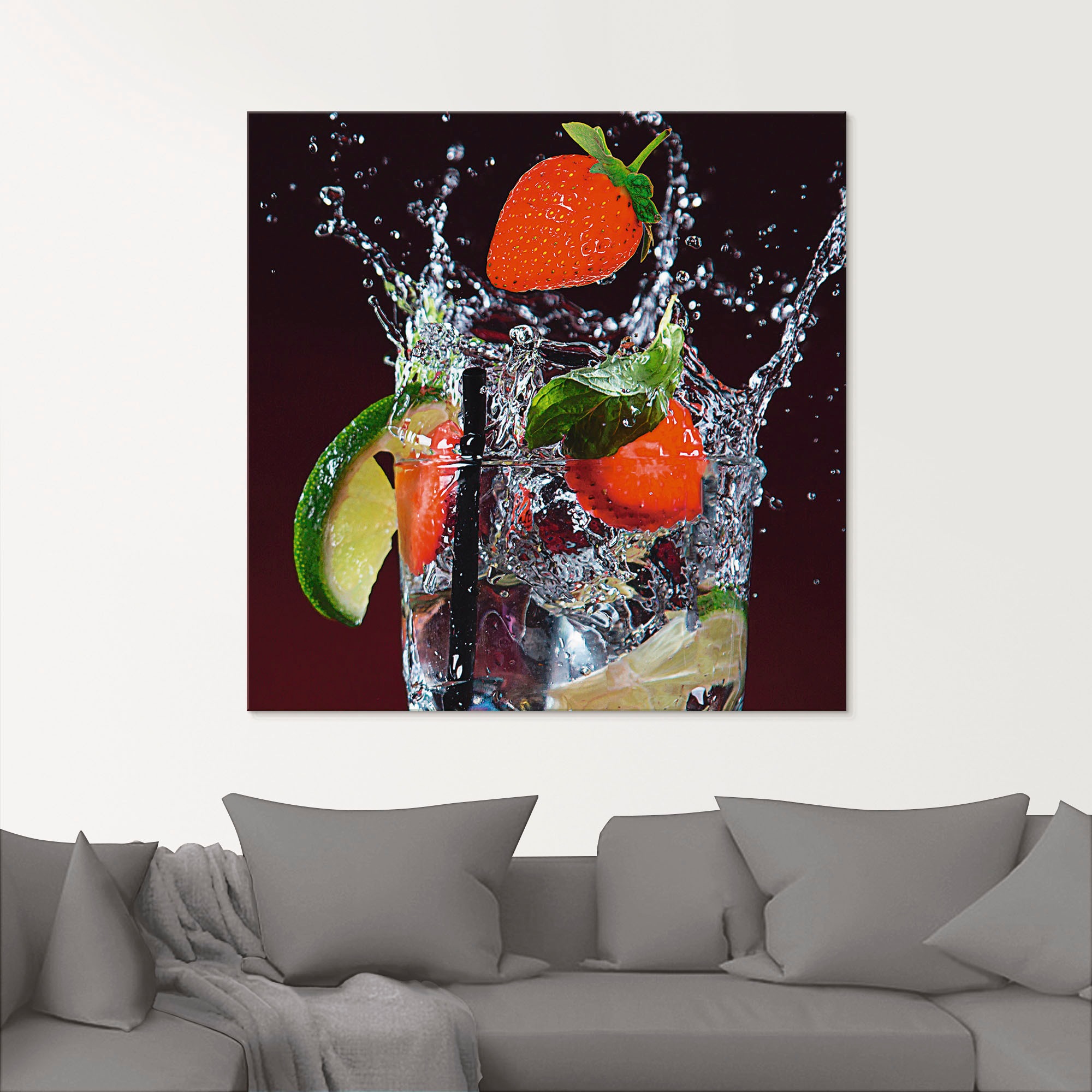 Artland Glasbild "Frischer Fruchtcocktail I" Getränke 1 Stk. tlg. in versch günstig online kaufen
