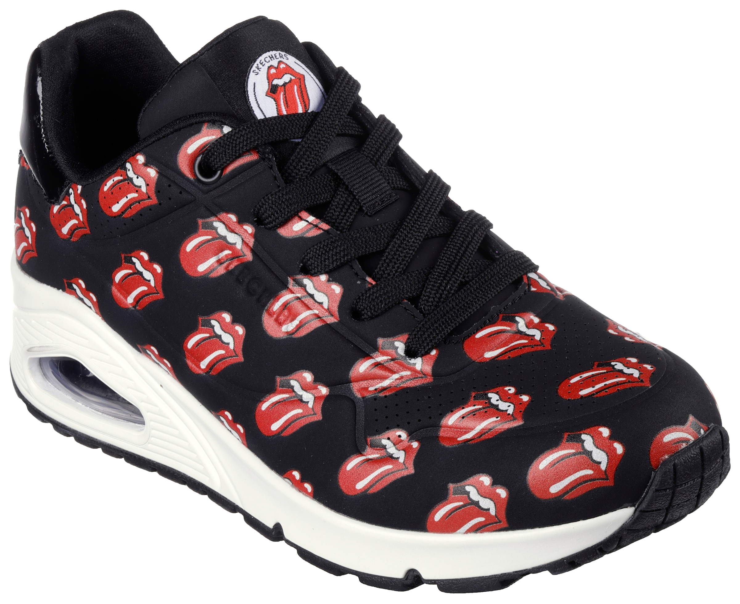 Skechers Sneaker »UNO-«, mit Rolling Stones-Print, Freizeitschuh, Halbschuh, Schnürschuh