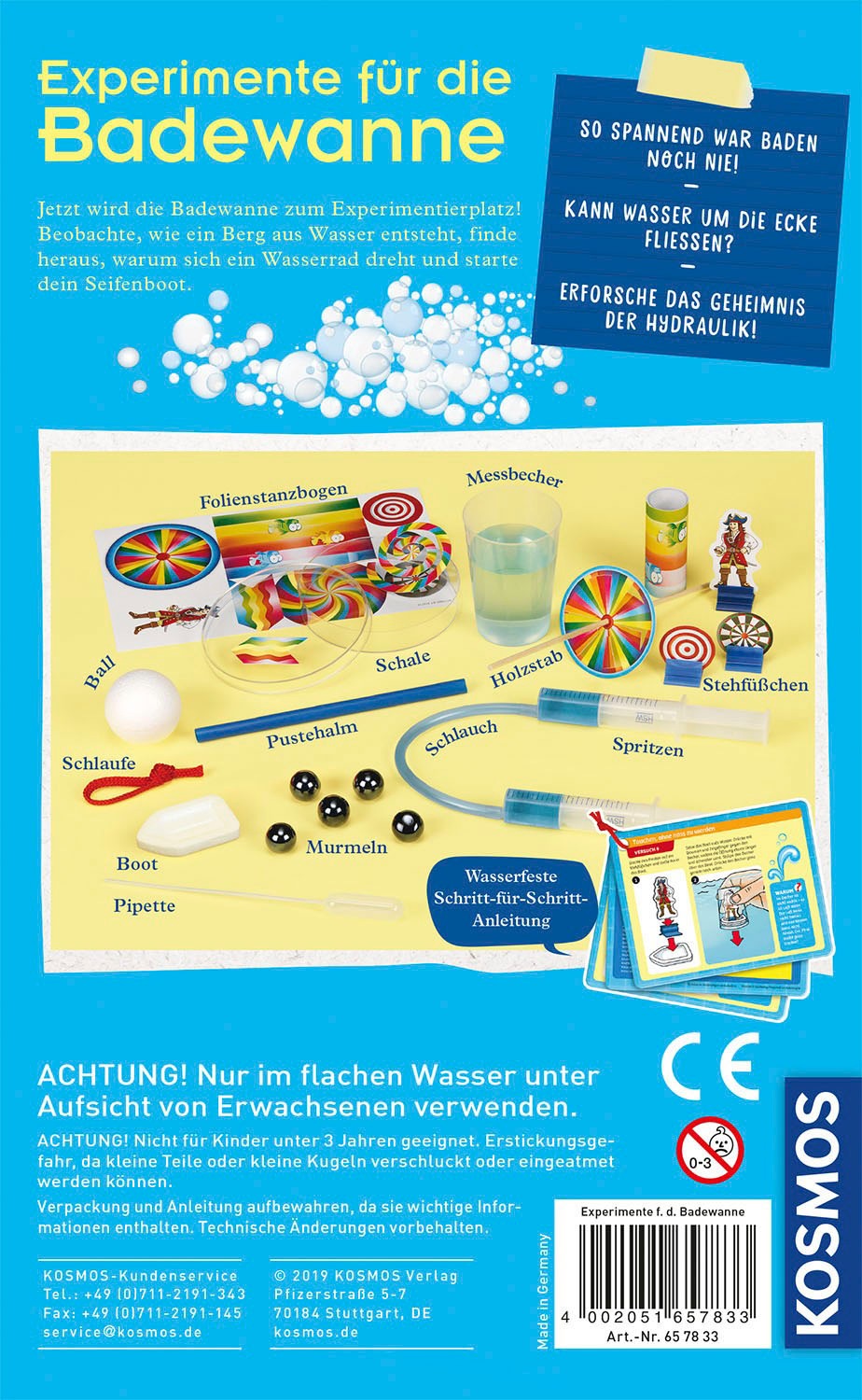 Kosmos Experimentierkasten »Experimente für die Badewanne«, Made in Germany
