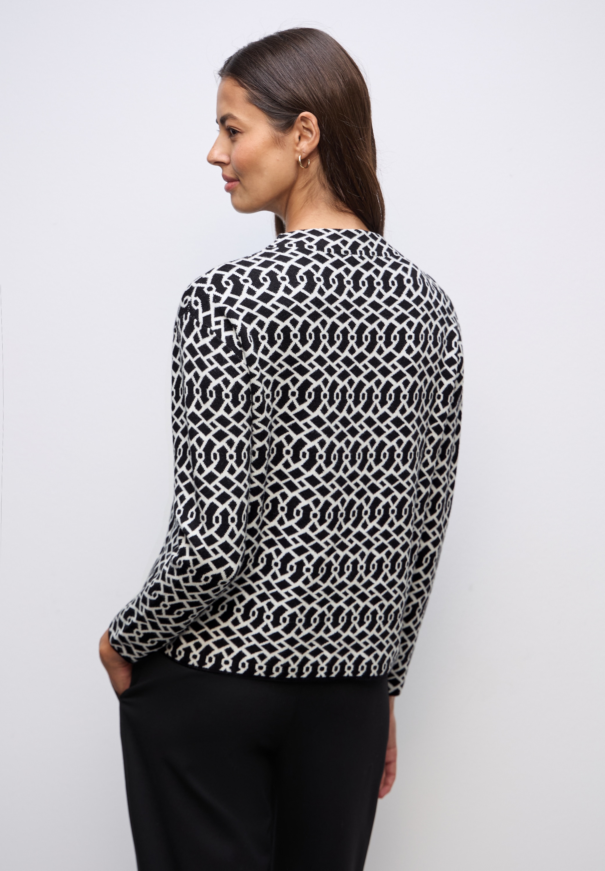 STREET ONE Jacquardpullover mit grafischem Muster