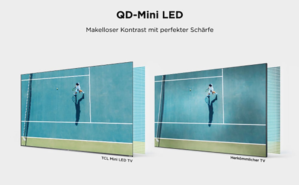 TCL Mini-LED-Fernseher »85Q8CX7« 215 cm/85 ″ Smart-TV Audio von Bang & Olufsen, Smart TV, Apple TV, 144Hz, 4K, Dolby Vision