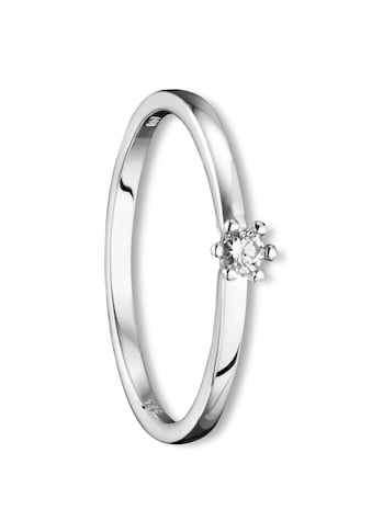Diamantring »0.07 ct Diamant Brillant Ring aus 585 Weißgold«