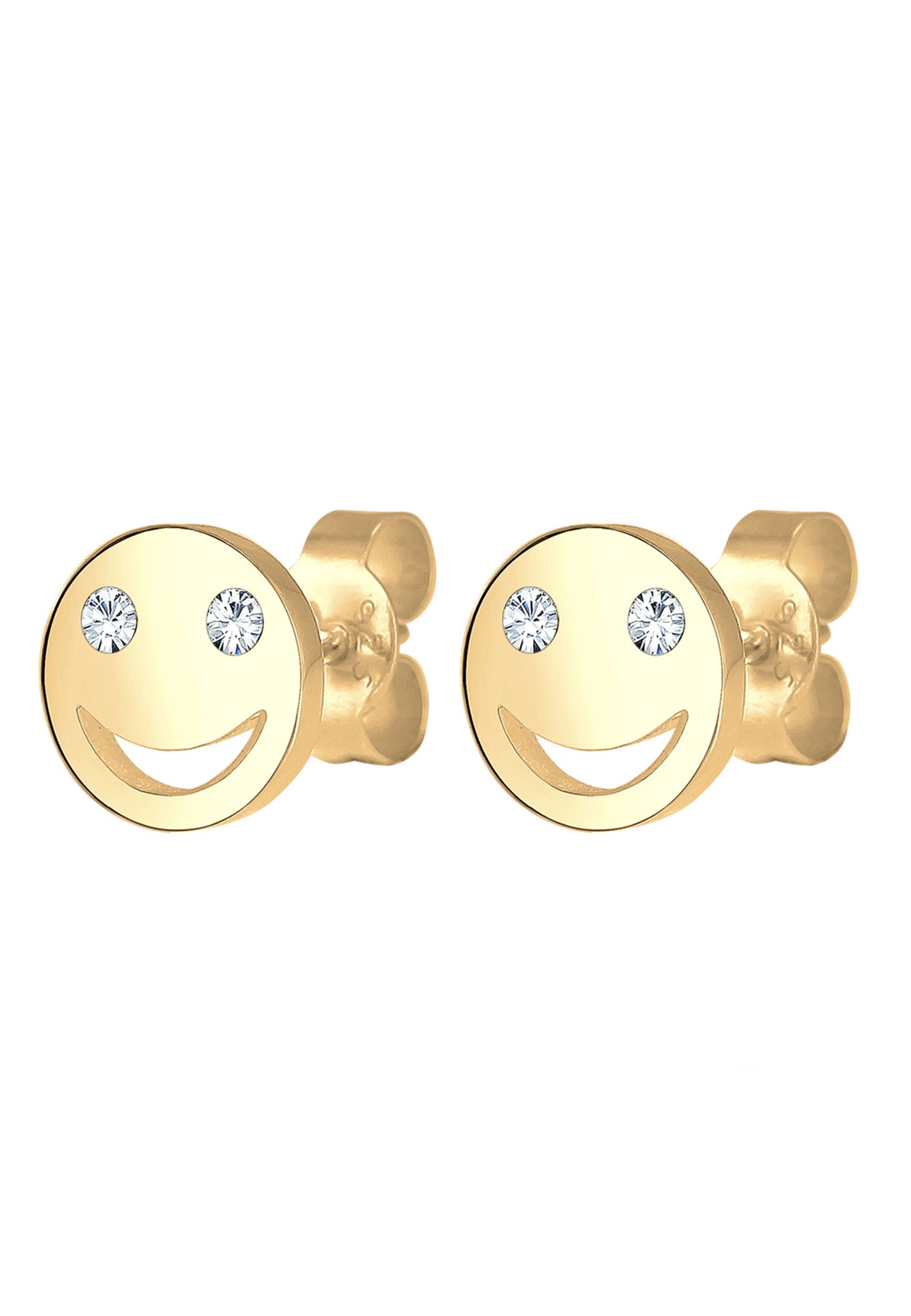 Elli Paar Ohrstecker »mit Smiling Face Kristalle 925 Silber«