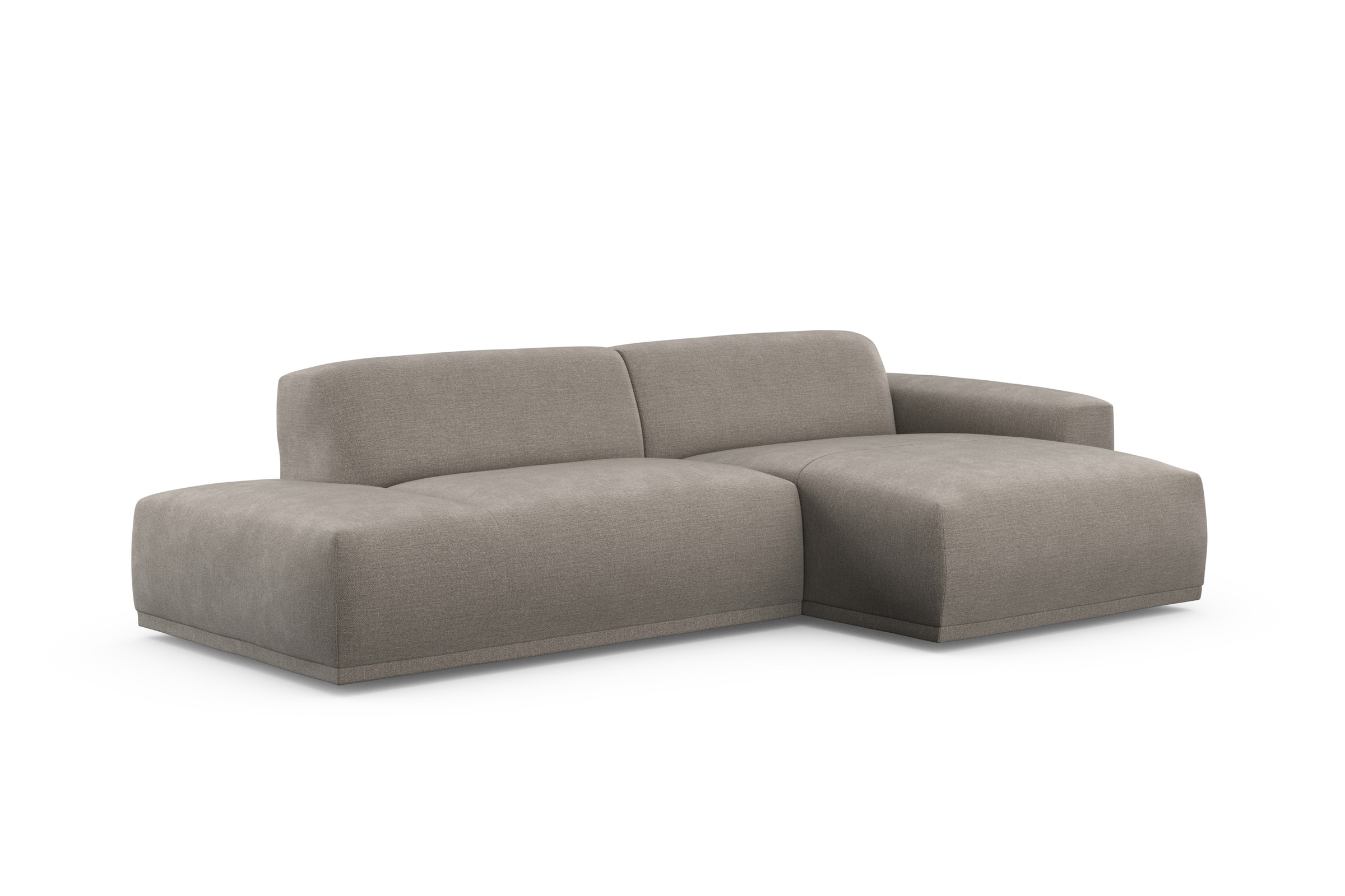 TRENDMANUFAKTUR Ecksofa Braga, aus 2 Teilen, moderner Cord-Stoff