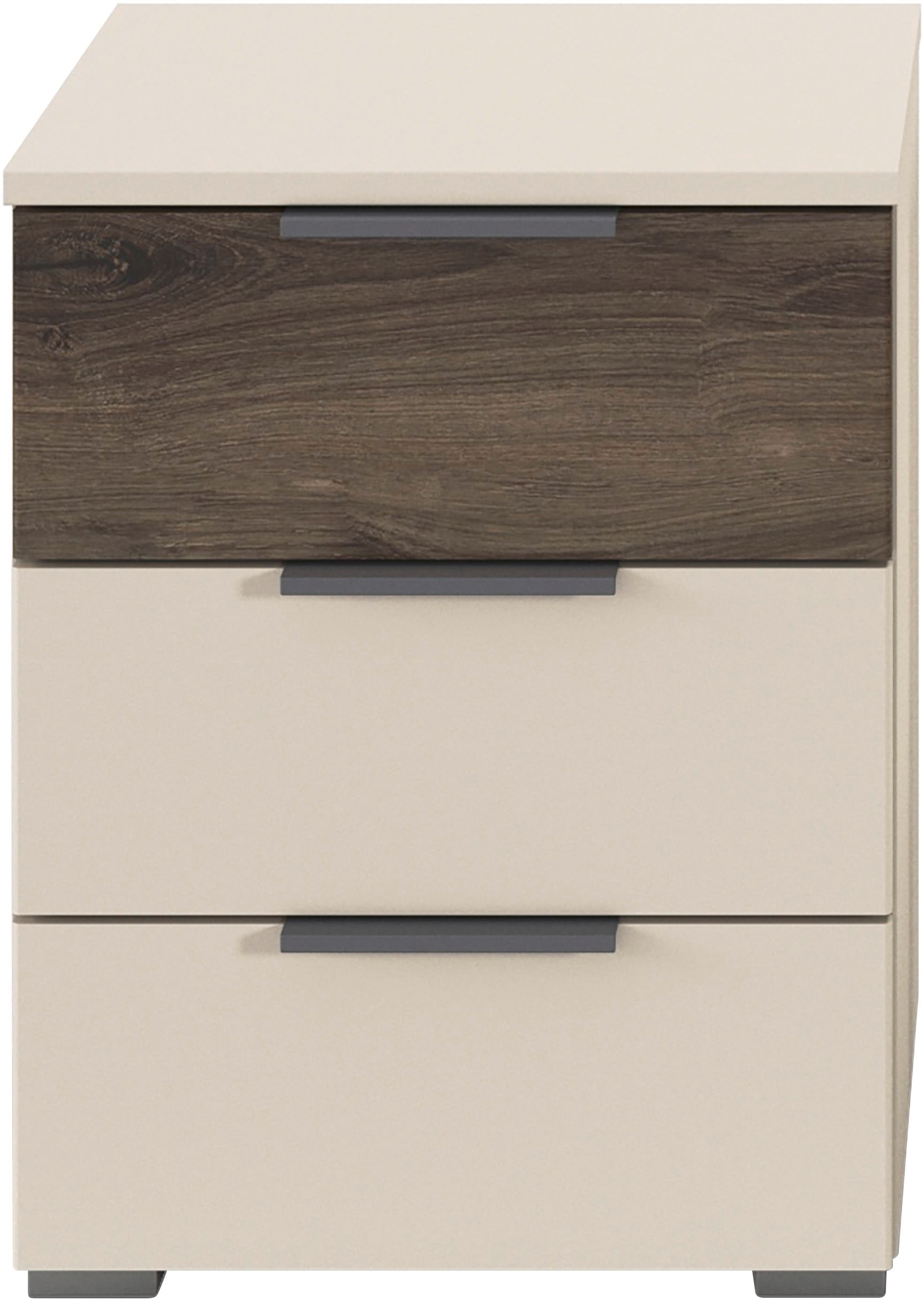 rauch Nachtkommode »Nachttisch-Set Nachtkonsole Beistelltisch Kommode Sideboard SAJO«, (Set, 2 St.), mit 3 Schubladen, obere Schublade farblich abgesetzt MADE IN GERMANY