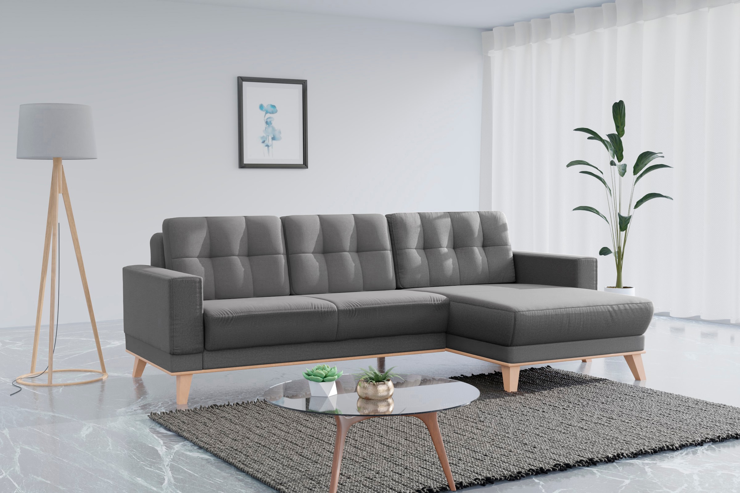 sit&more Ecksofa "Lavida L-Form", wahlweise mit Kippfunktion und Bettkasten günstig online kaufen