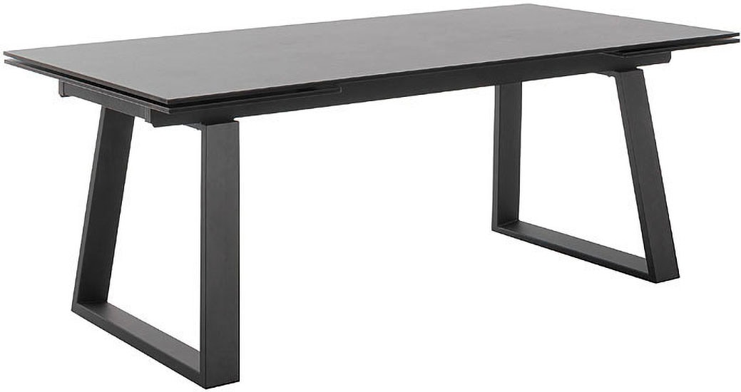 MCA furniture Esstisch »NARBONNE Kufentisch 200-300 cm«, (Einzelstück), Keramik,Metall,Stirnauszug,ausziehbar,Tischplatte 13 mm,10-12 Personen