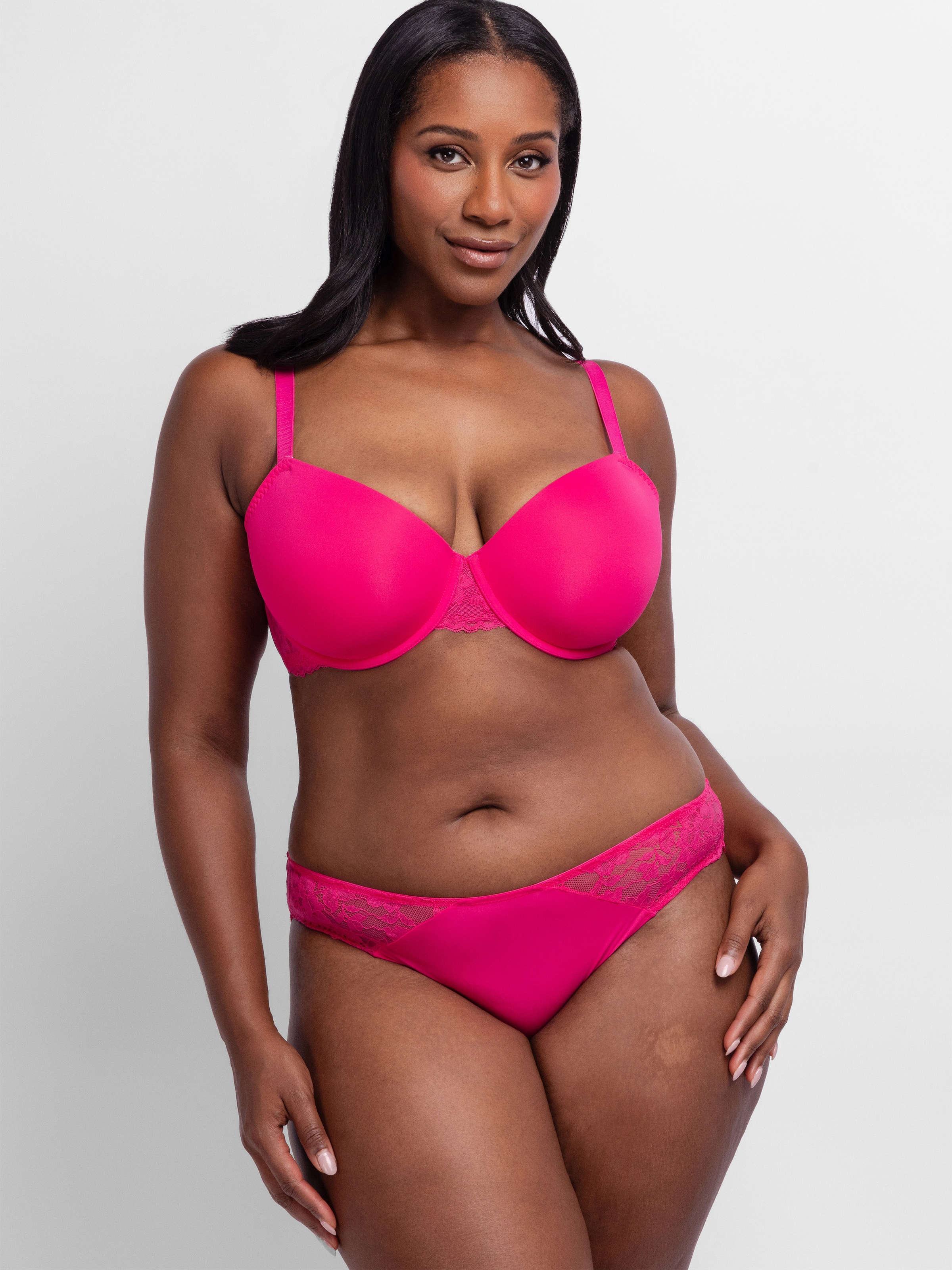 Dorina Slip »WILLA«, (2er Pack), teilweise mit floraler Spitze