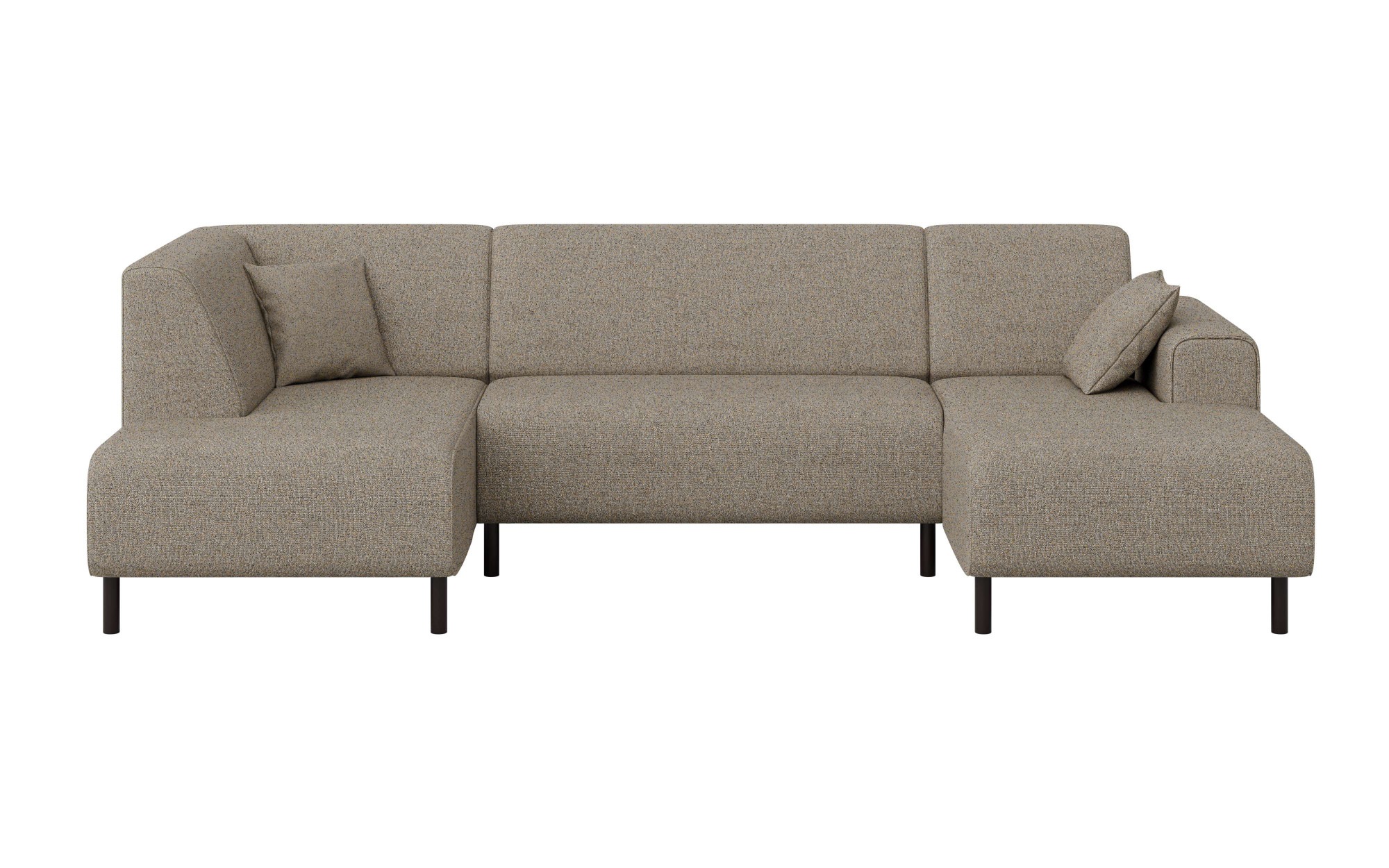 Home affaire Wohnlandschaft »ARROS U-Form mit Wellenunterfederung, Maße B/T/H: 300/163/81 cm«, incl. Zierkissen, mit Recamiere links/rechts bestellbar, auch in Cord