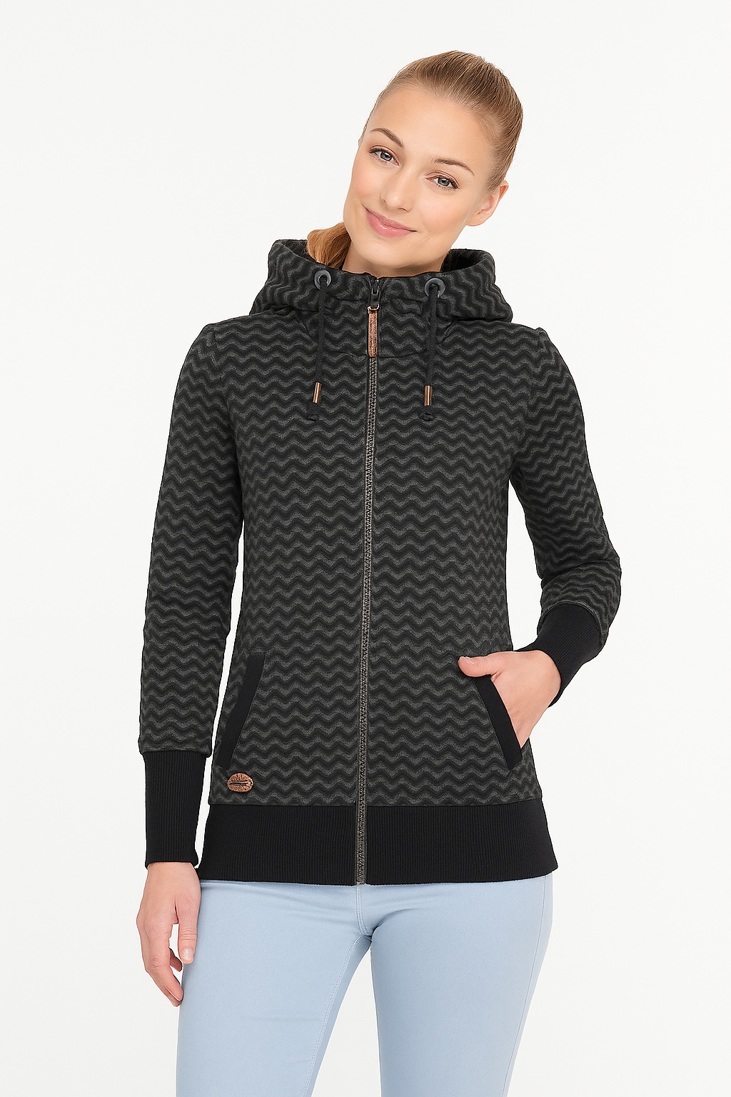 Ragwear Sweatjacke "YODA ZIP ZIG ZAG O" günstig online kaufen