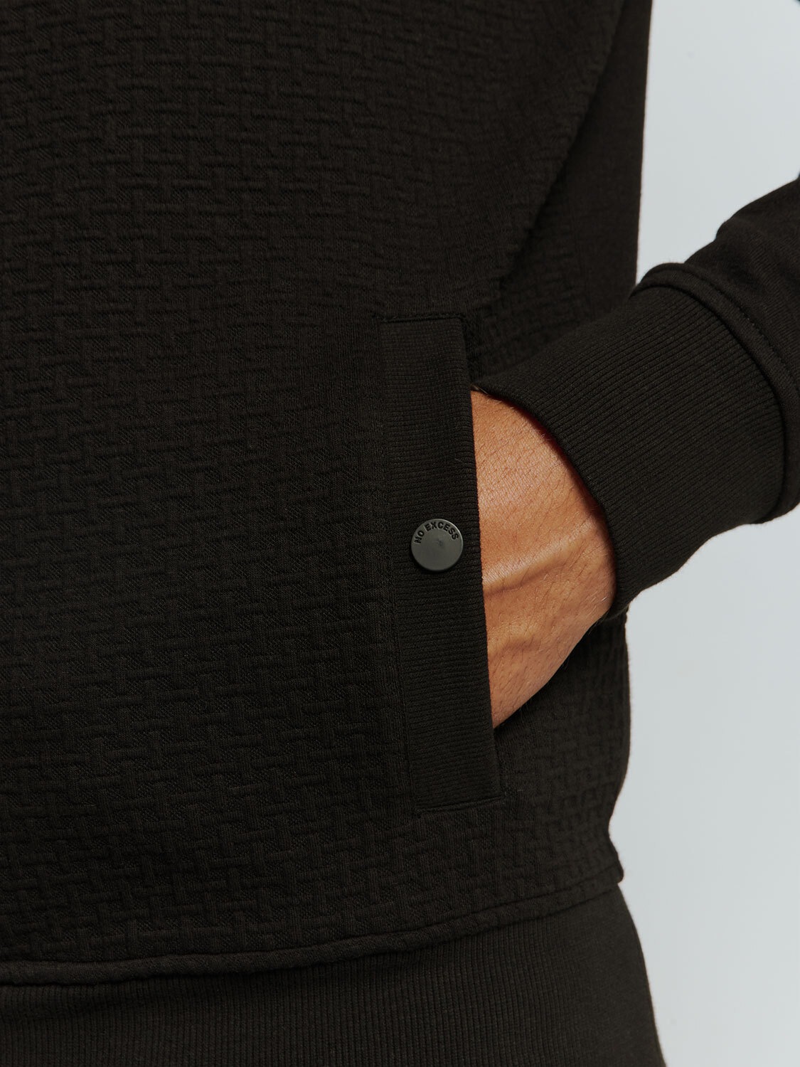 NO EXCESS Sweater »No Excess Jacquard-Kapuzenweste Pullover«