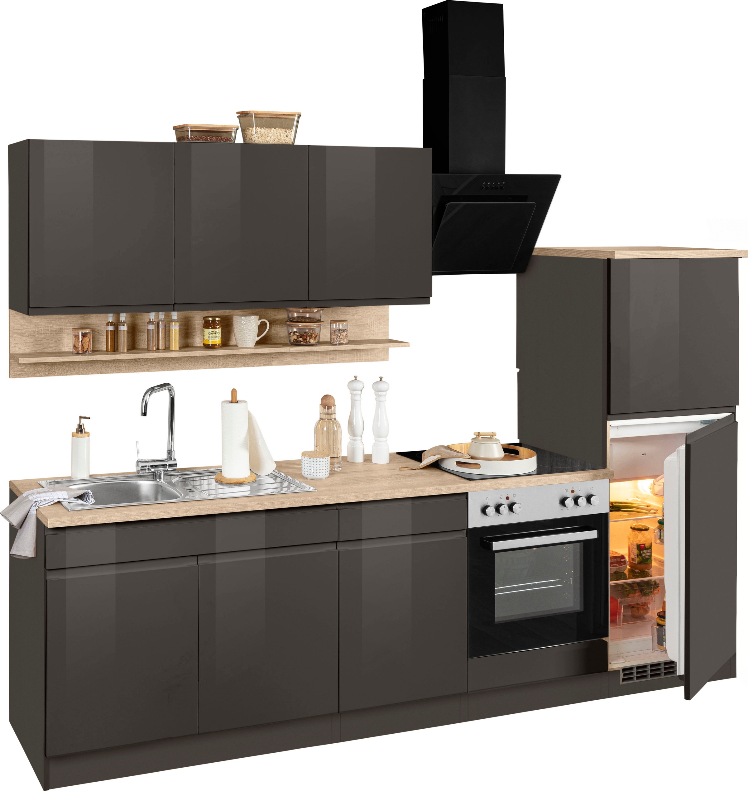 KOCHSTATION Küchenzeile »KS-Virginia« Breite 270 cm, wahlweise mit E-Geräten