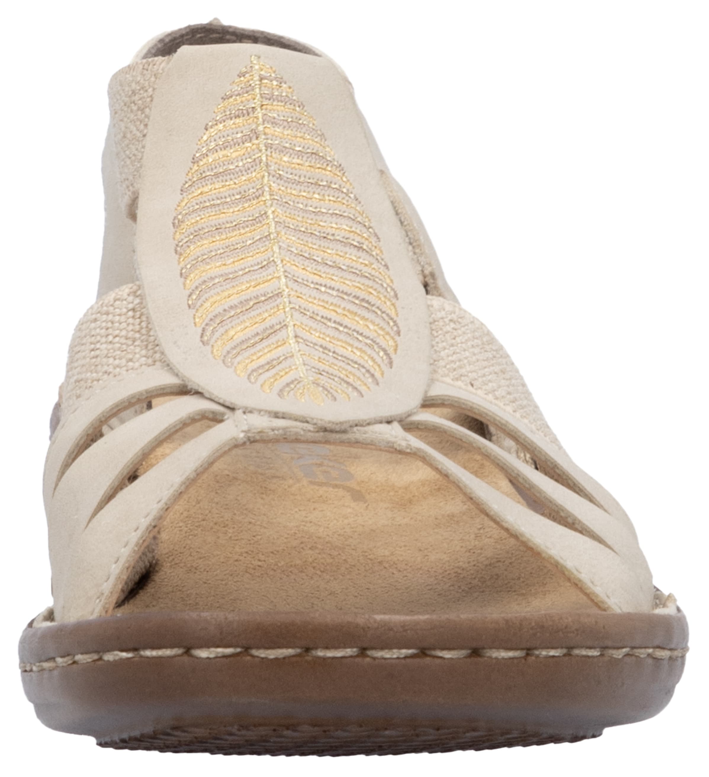 Rieker Sandale, Sommerschuh, Schlupfschuh, Sandalette mit praktischen Gummizügen