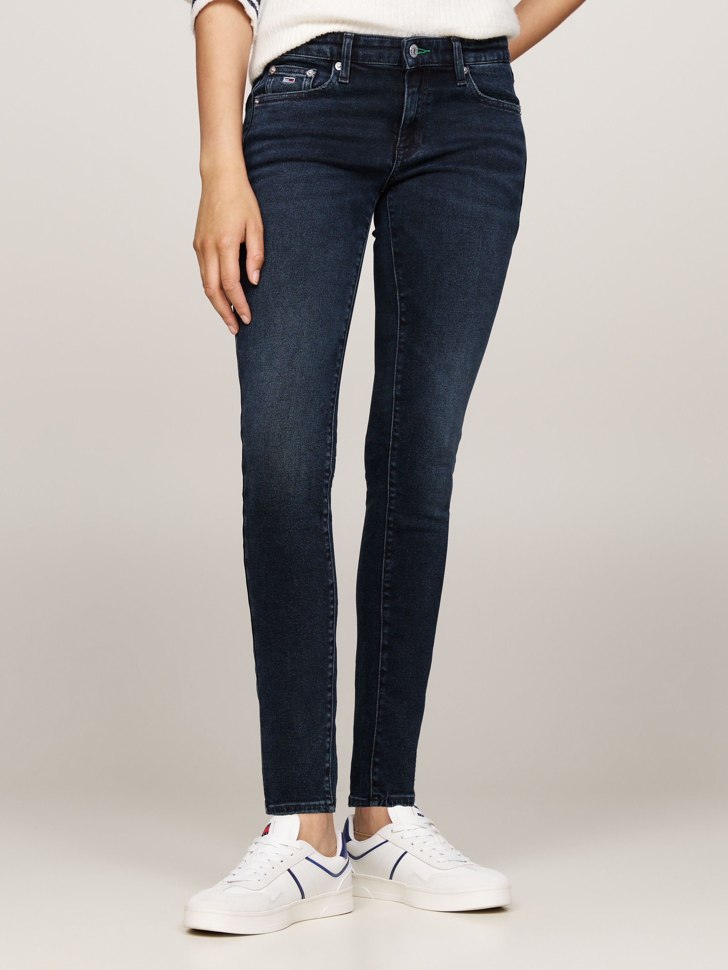 Tommy Jeans Skinny fit Jeans Tommy Jeans Damenjeans Low Waist Skinny mit Waschung Logo Badge fur kaufen BAUR