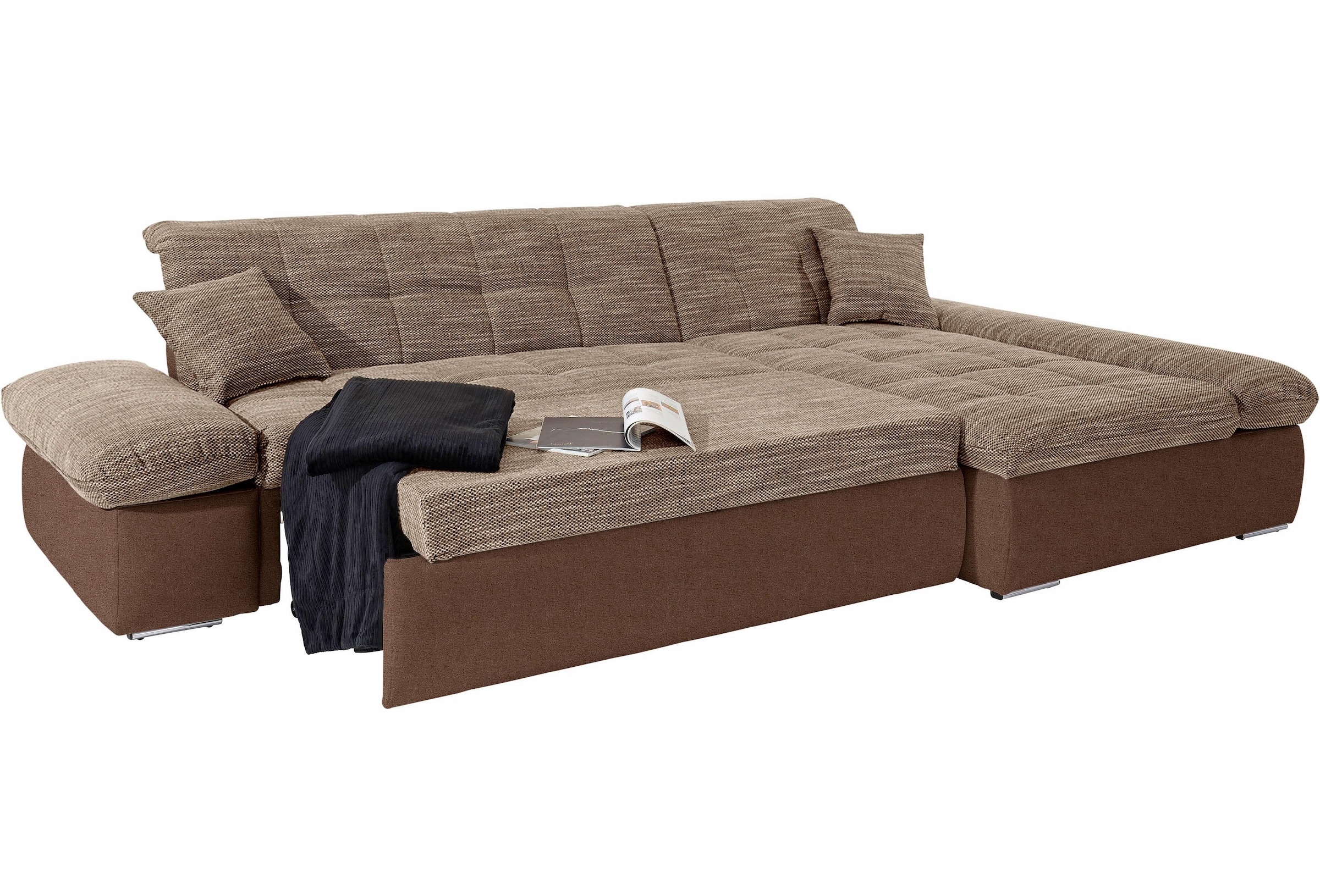 DOMO collection Ecksofa »Moric«, im XXL-Format, wahlweise mit Bettfunktion  und Armlehnenverstellung bestellen | BAUR