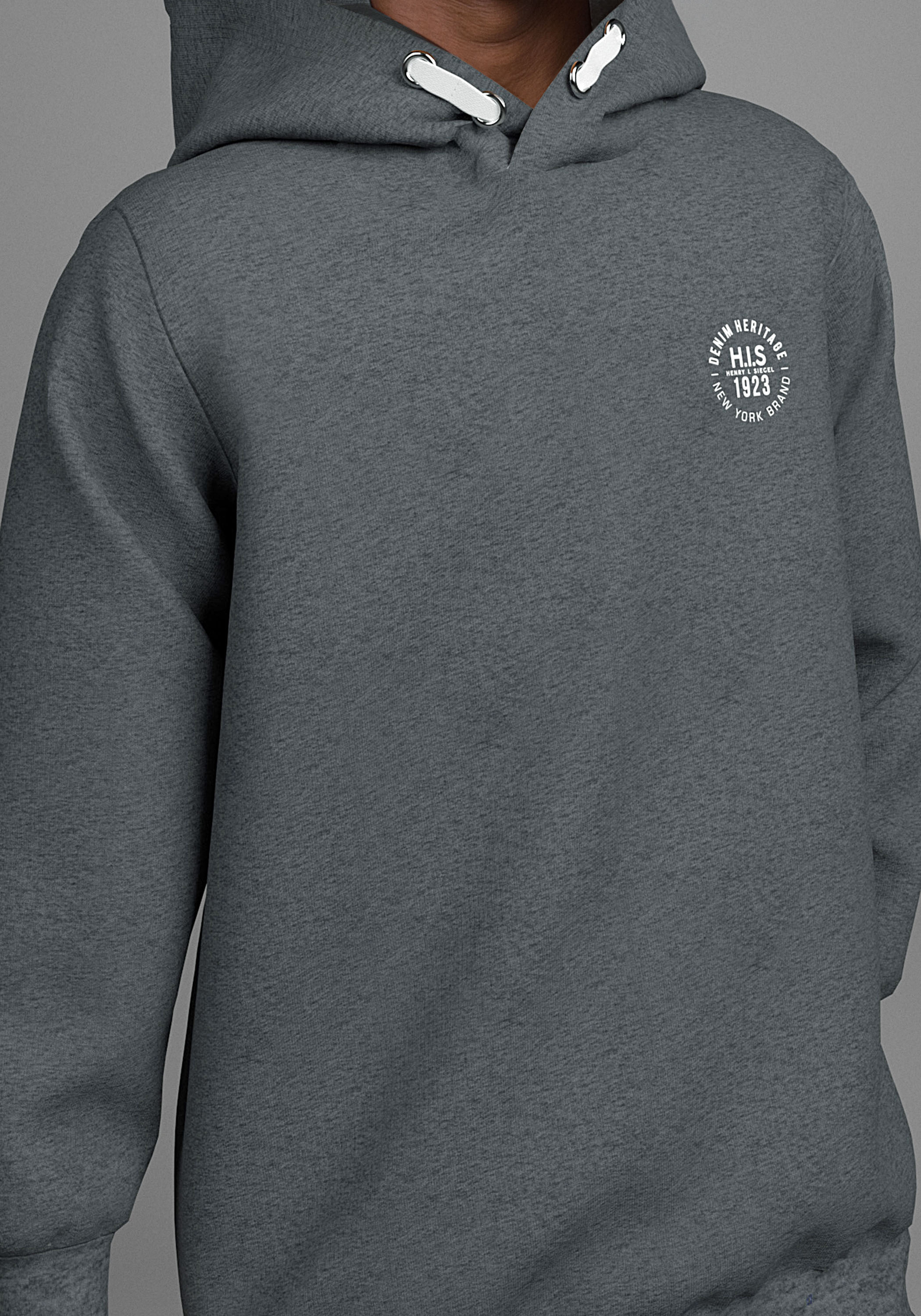 Thumbnail - H.I.S Kapuzensweatshirt "Kapuzenhoodie mit Badge" NEU: H.I.S für TEENS Hoodie mit kleinem Badge