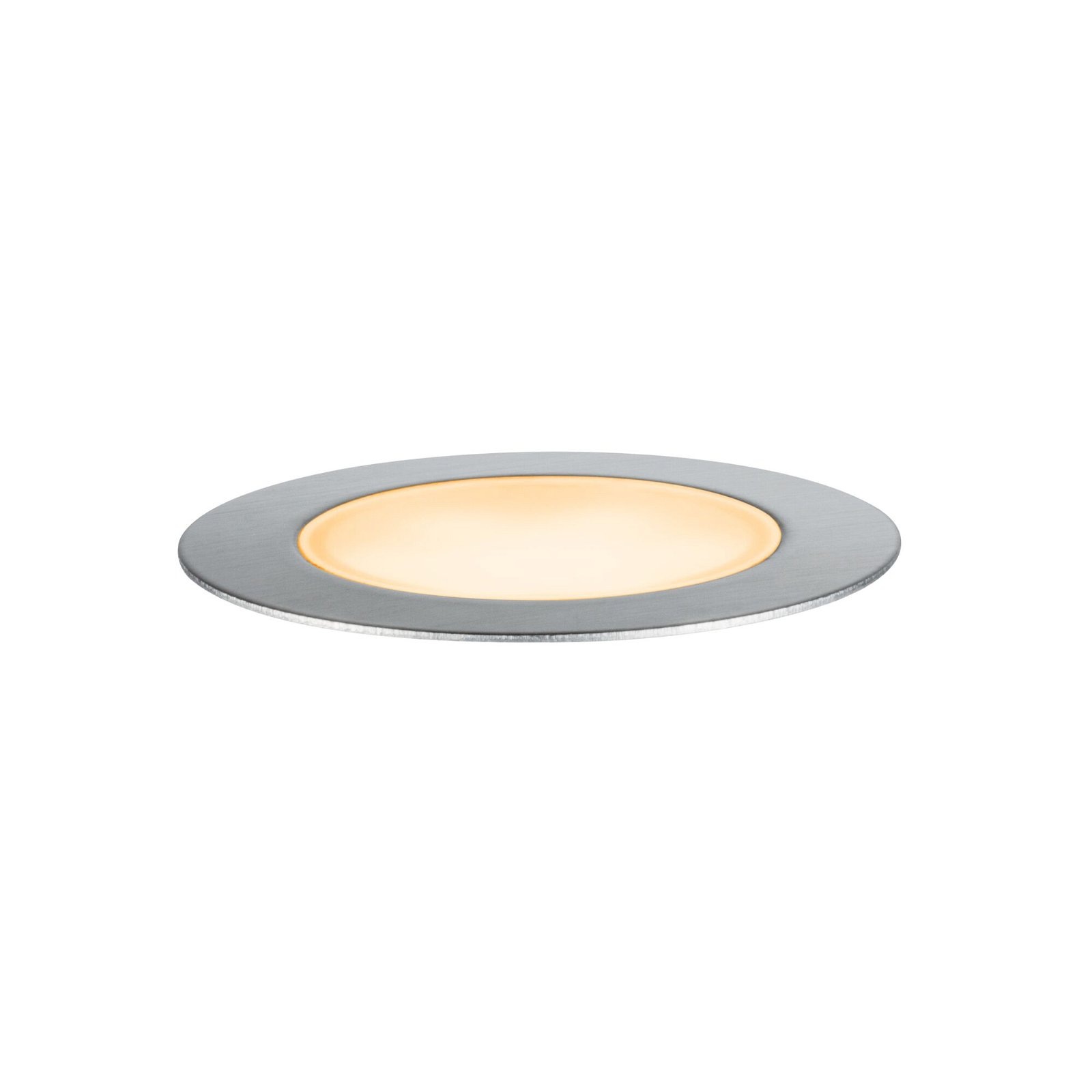 Paulmann LED Einbauleuchte "Plug & Shine Floor Einzelleuchte IP67 2200K 2W Silber", 1 flammig, Bodeneinbauleuchte, Insek