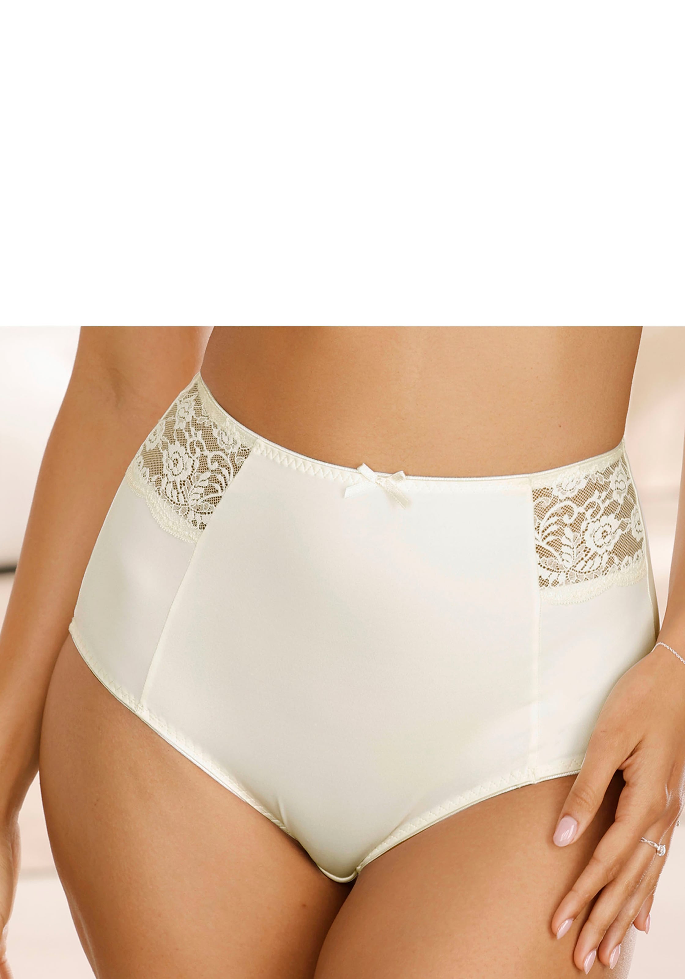 Nuance Taillenslip, (Packung, 2 Stück), mit hübschen Spitzeneinsätzen
